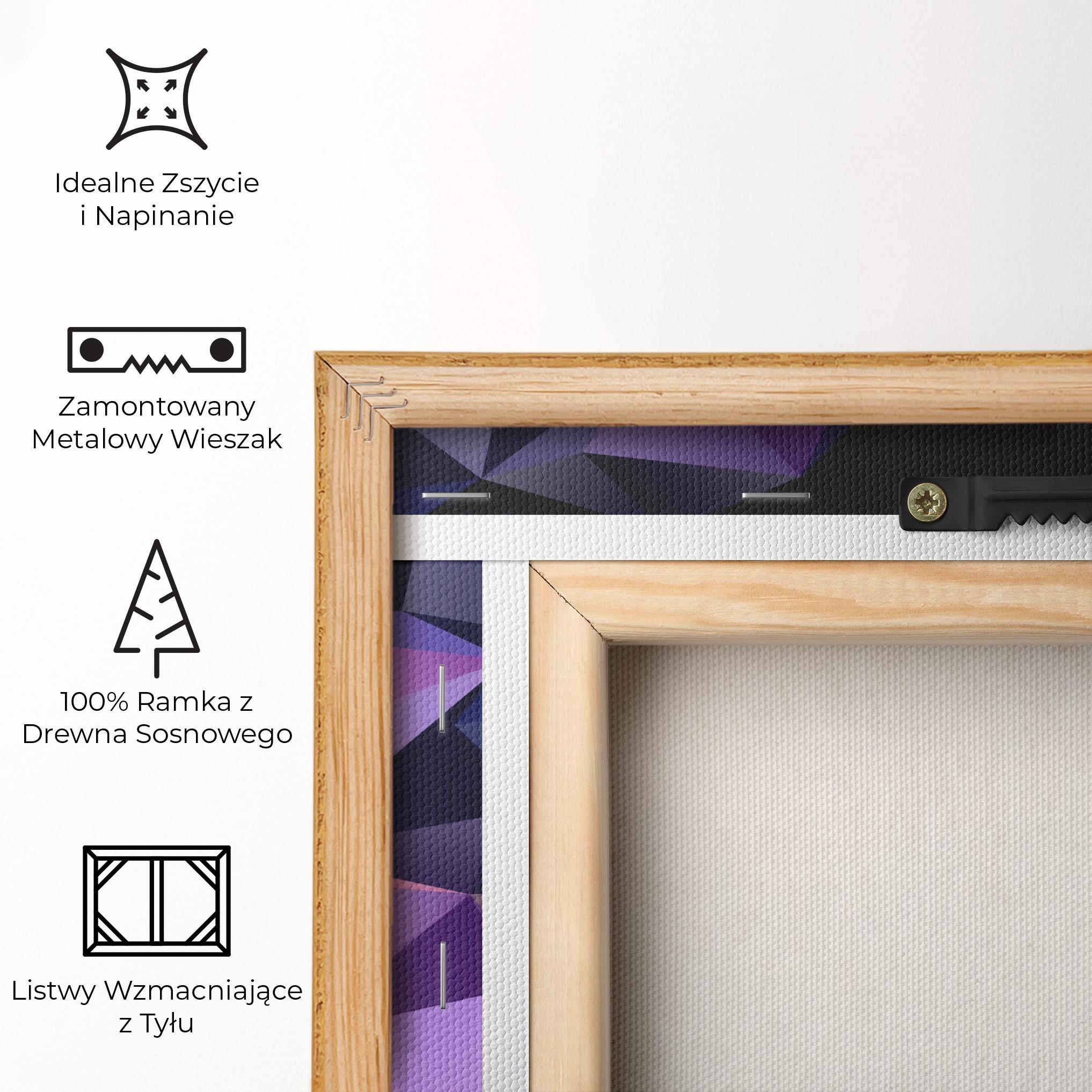 Obraz na Płótnie Black Purple Triangle mockup 5