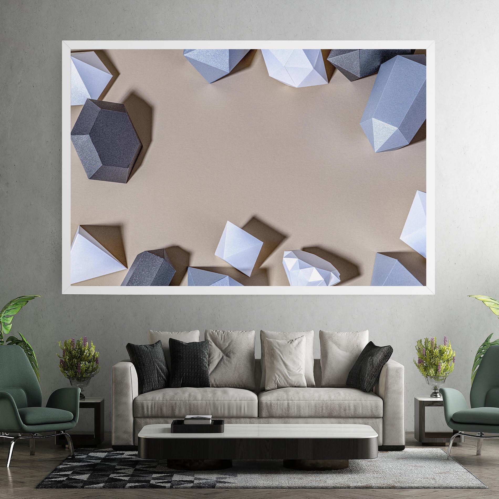 Obraz na Płótnie Geometric 3d Shapes mockup 7