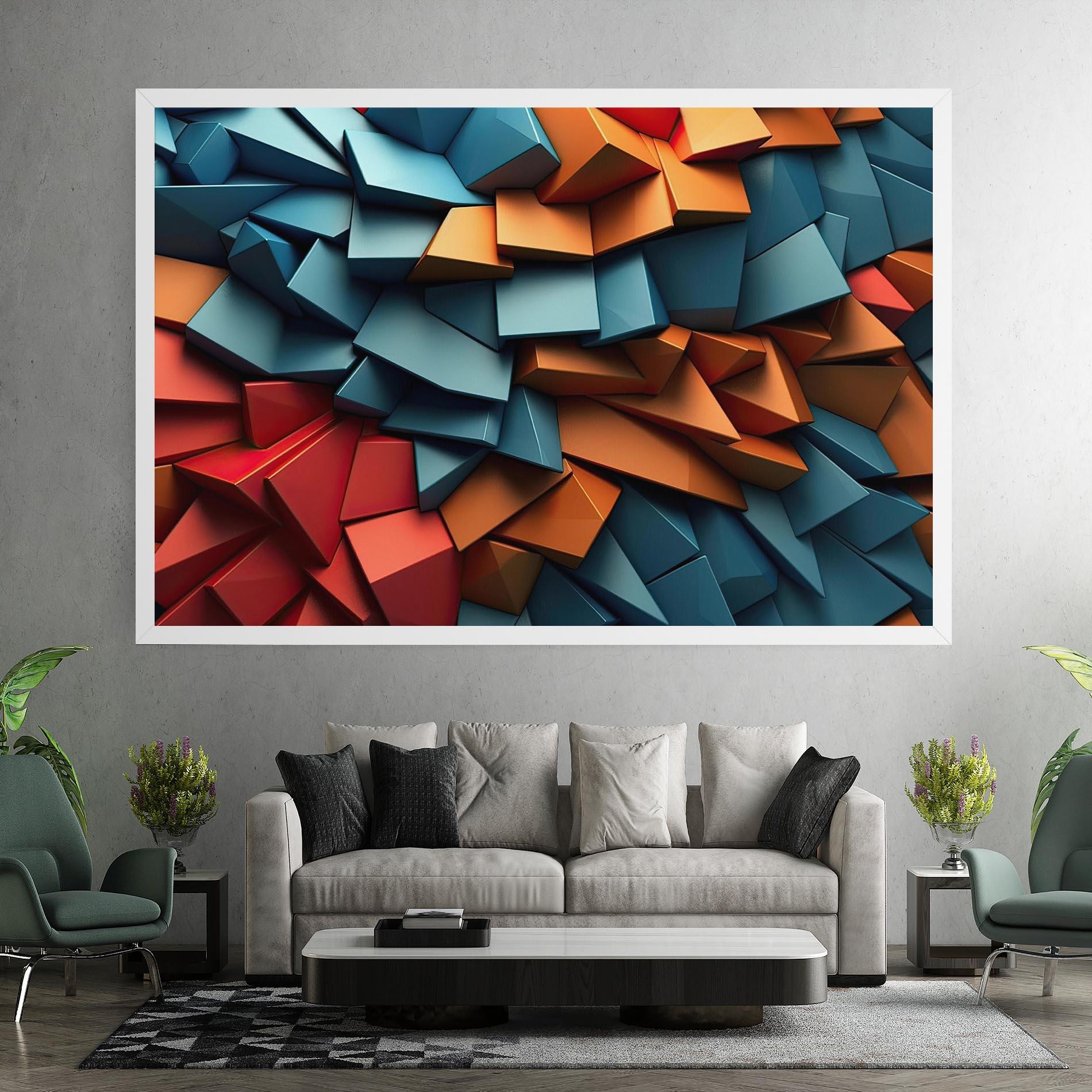 Obraz na Płótnie Multicolor Triangle mockup 7