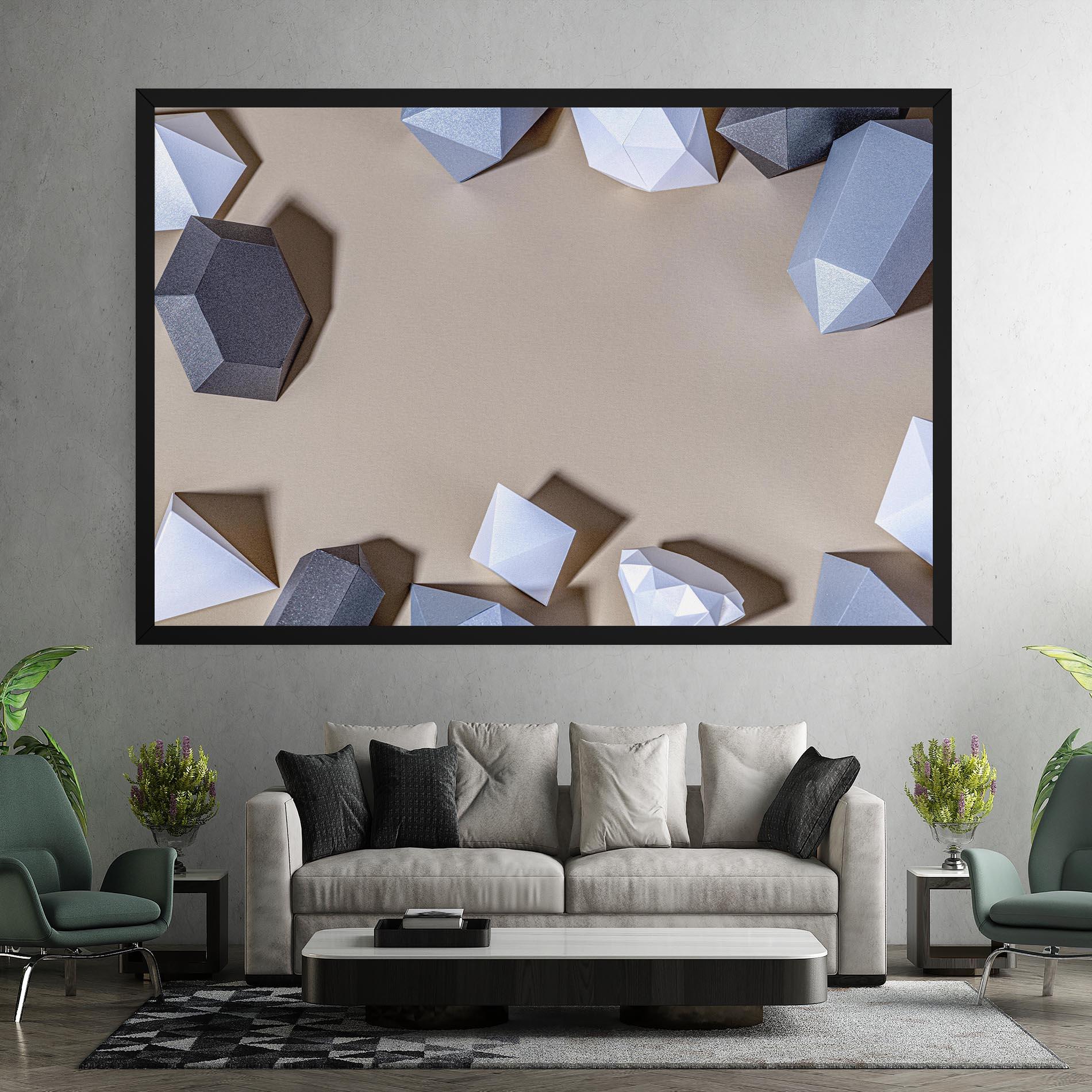 Obraz na Płótnie Geometric 3d Shapes mockup 7