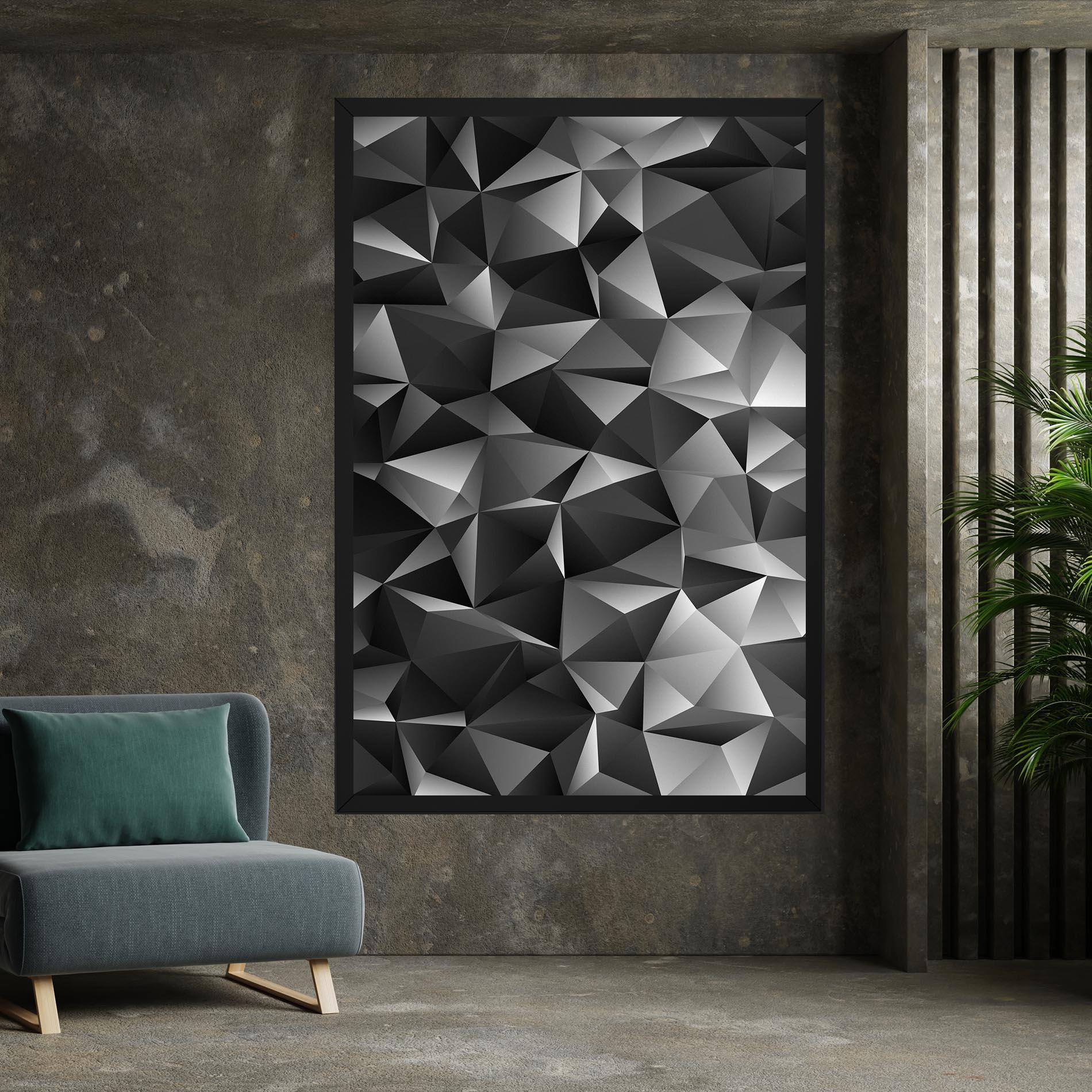 Obraz na Płótnie Black Triangle Pattern mockup 7