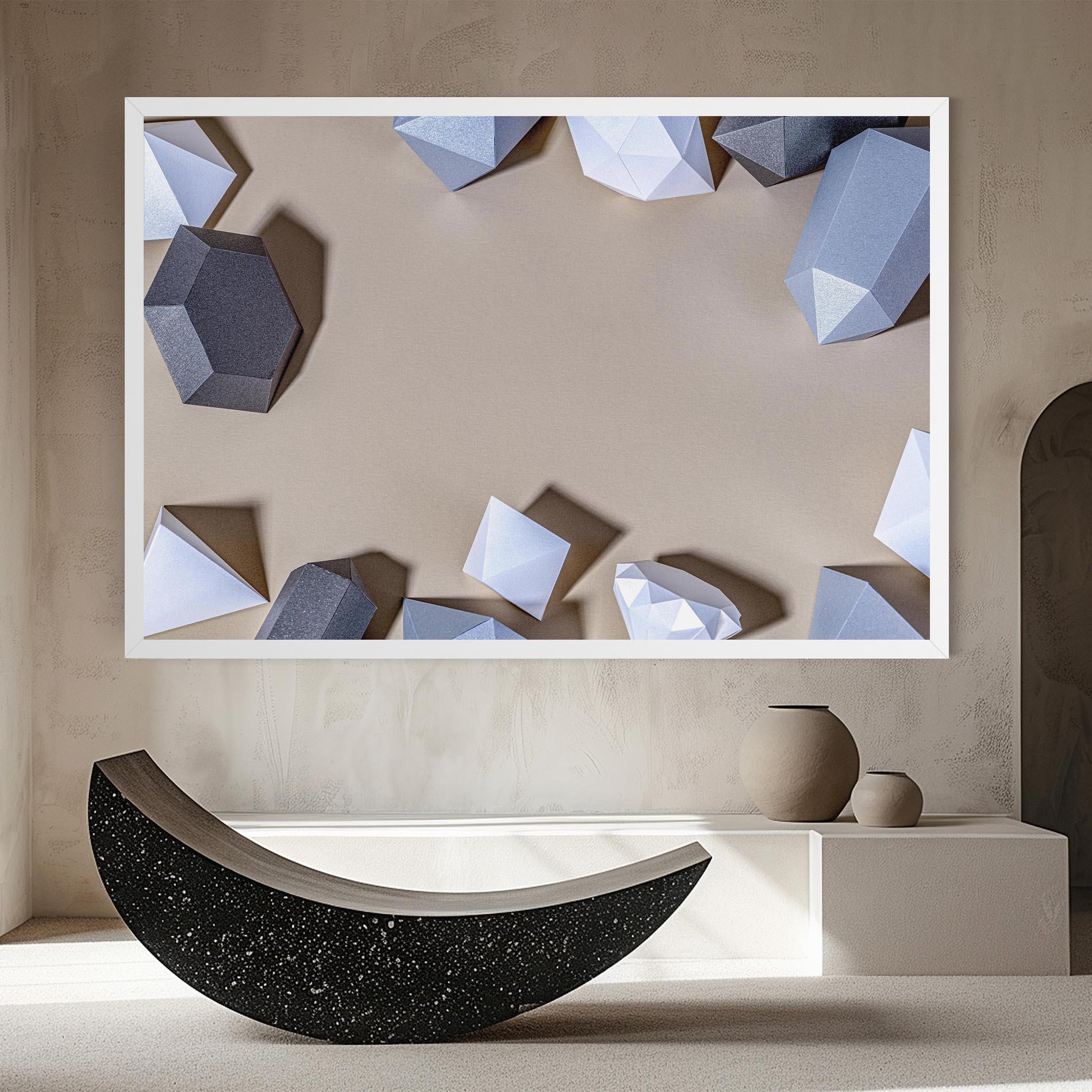 Obraz na Płótnie Geometric 3d Shapes mockup 8