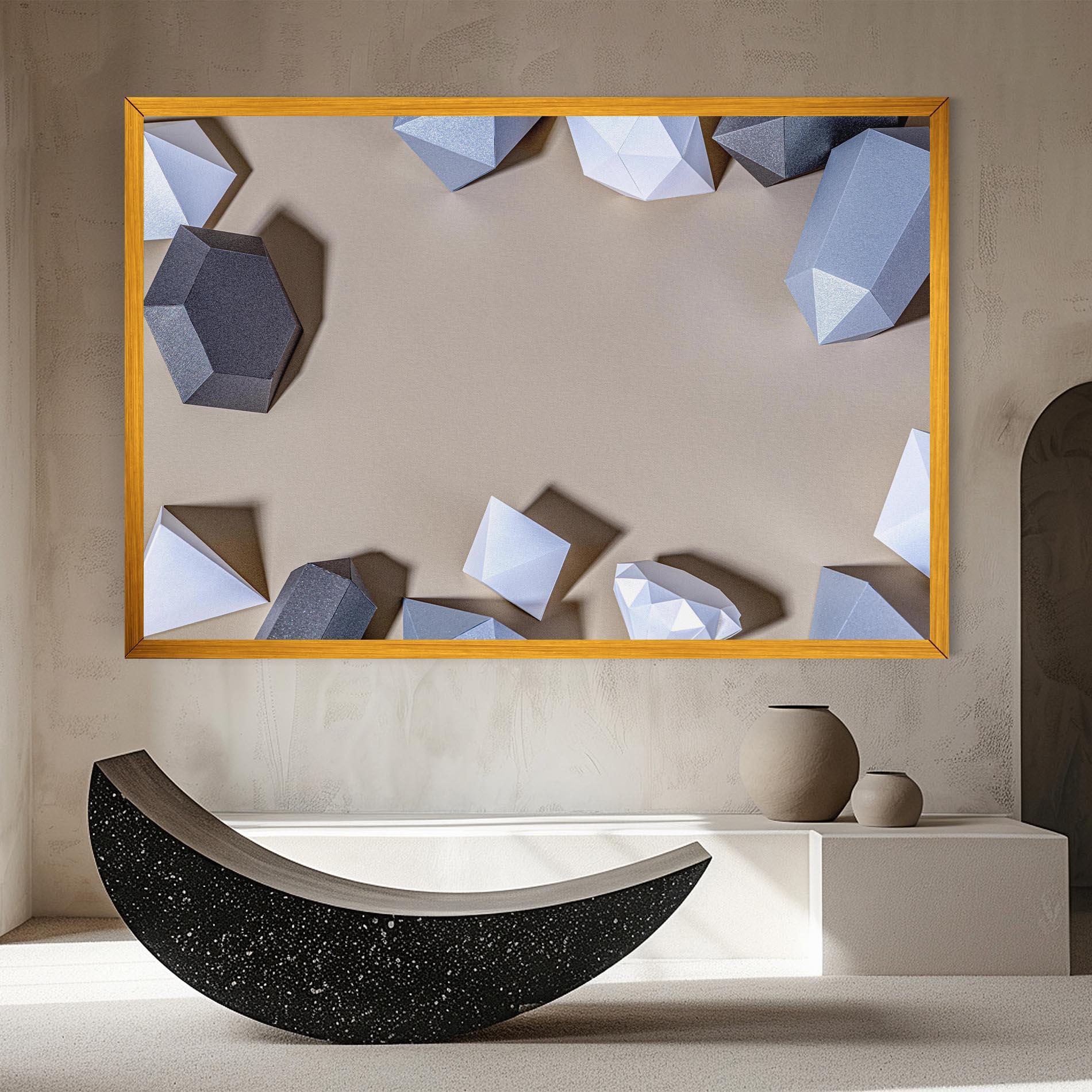 Obraz na Płótnie Geometric 3d Shapes mockup 8