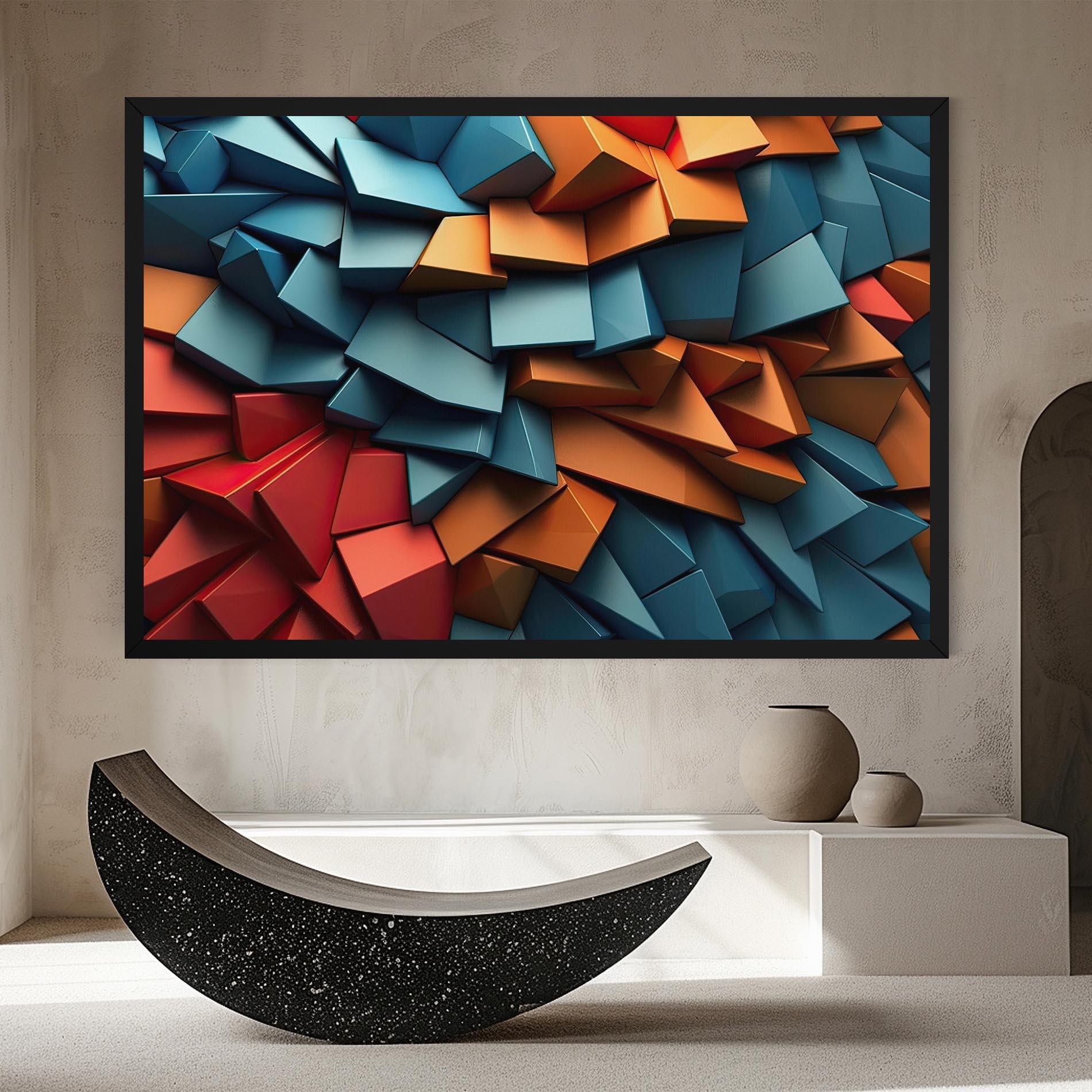 Obraz na Płótnie Multicolor Triangle mockup 8