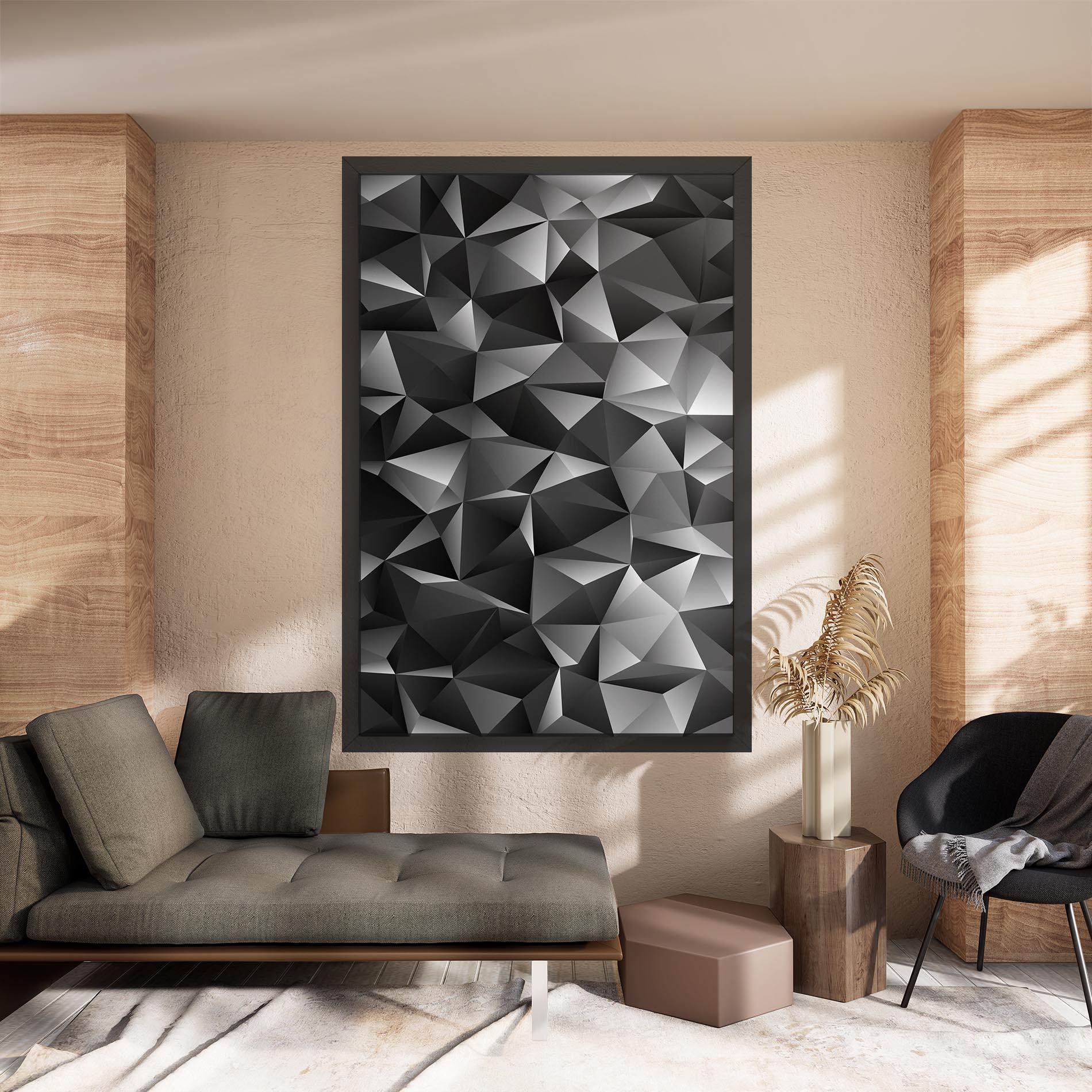 Obraz na Płótnie Black Triangle Pattern mockup 8