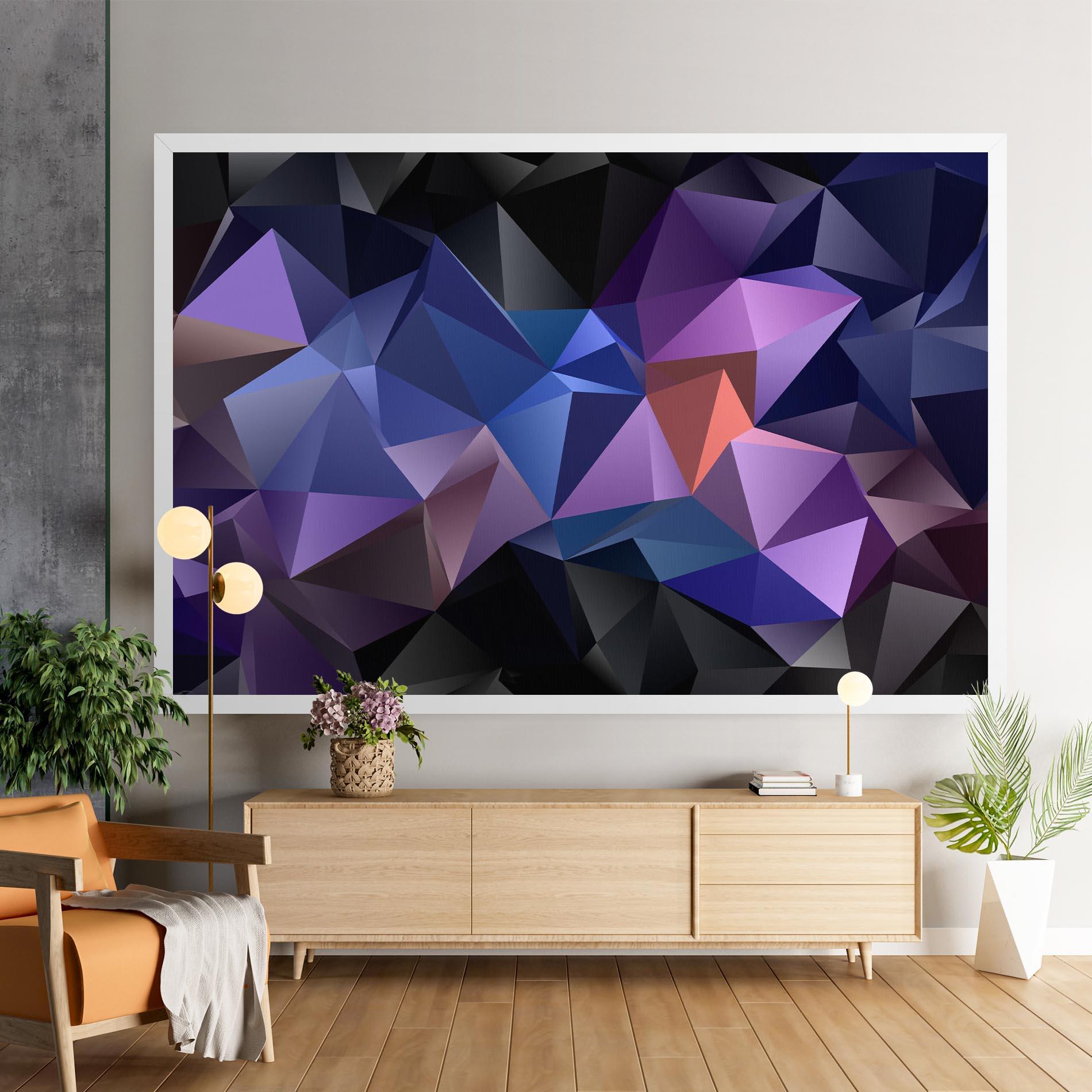 Obraz na Płótnie Black Purple Triangle mockup 9