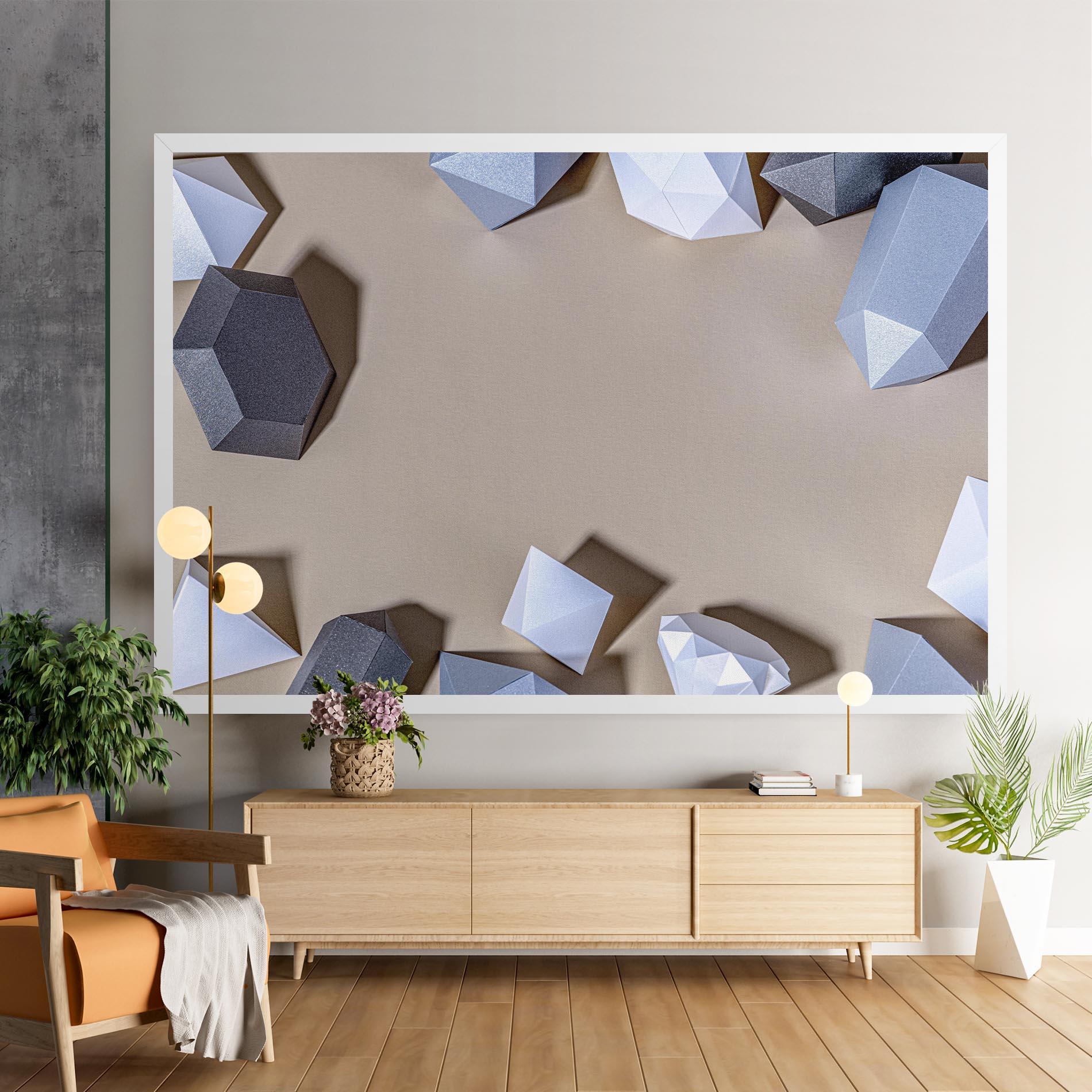 Obraz na Płótnie Geometric 3d Shapes mockup 9