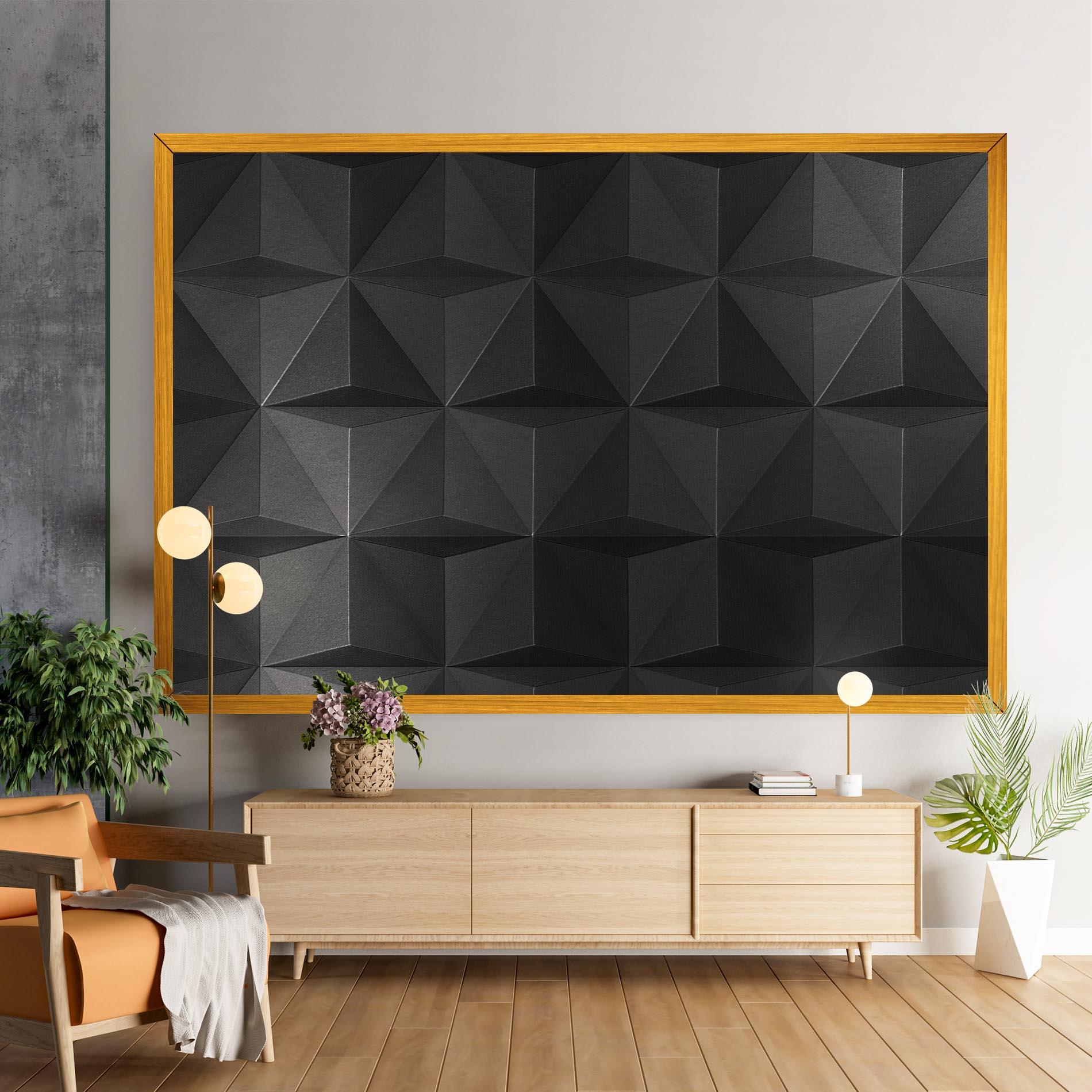 Obraz na Płótnie Black Shade Triangle mockup 9