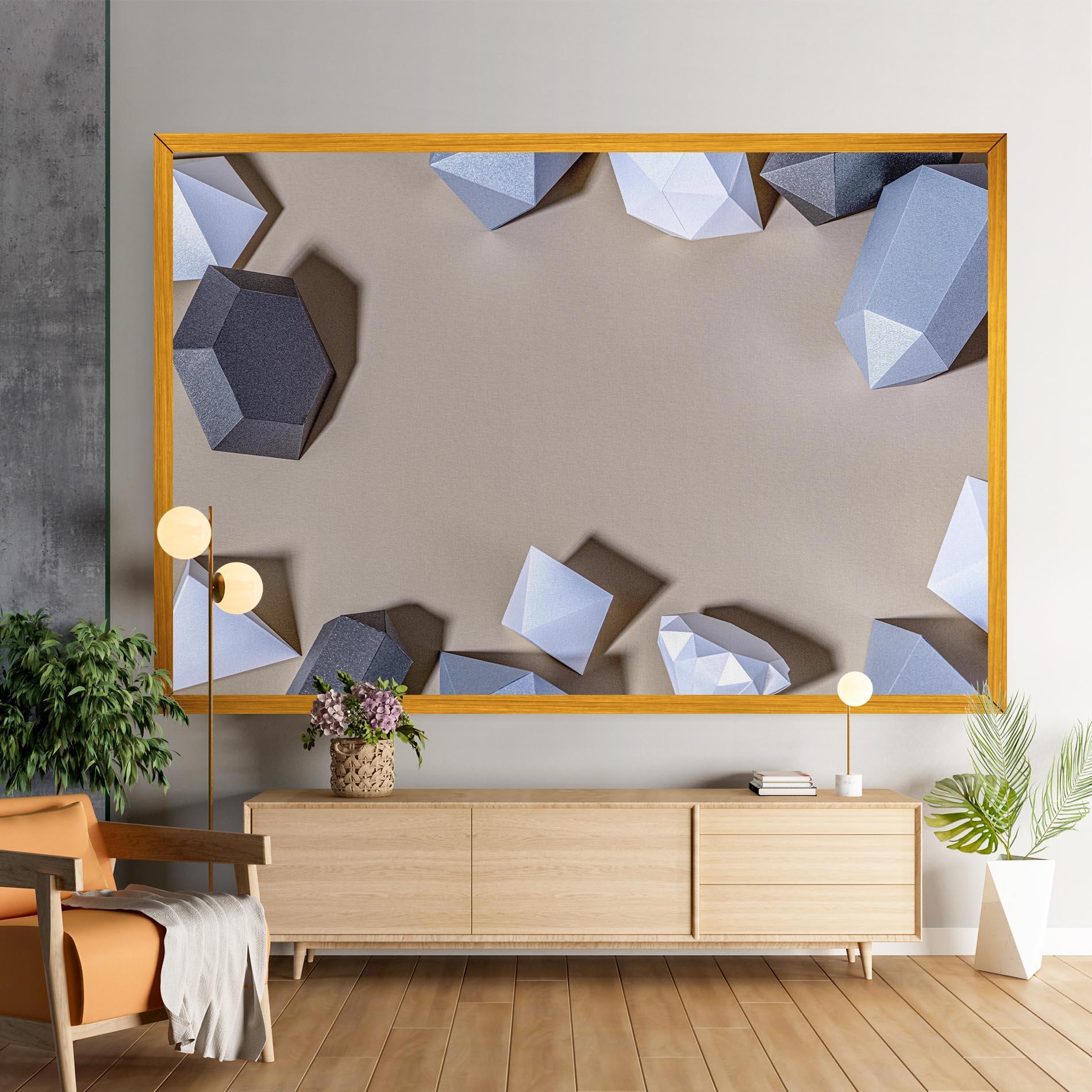 Obraz na Płótnie Geometric 3d Shapes mockup 9