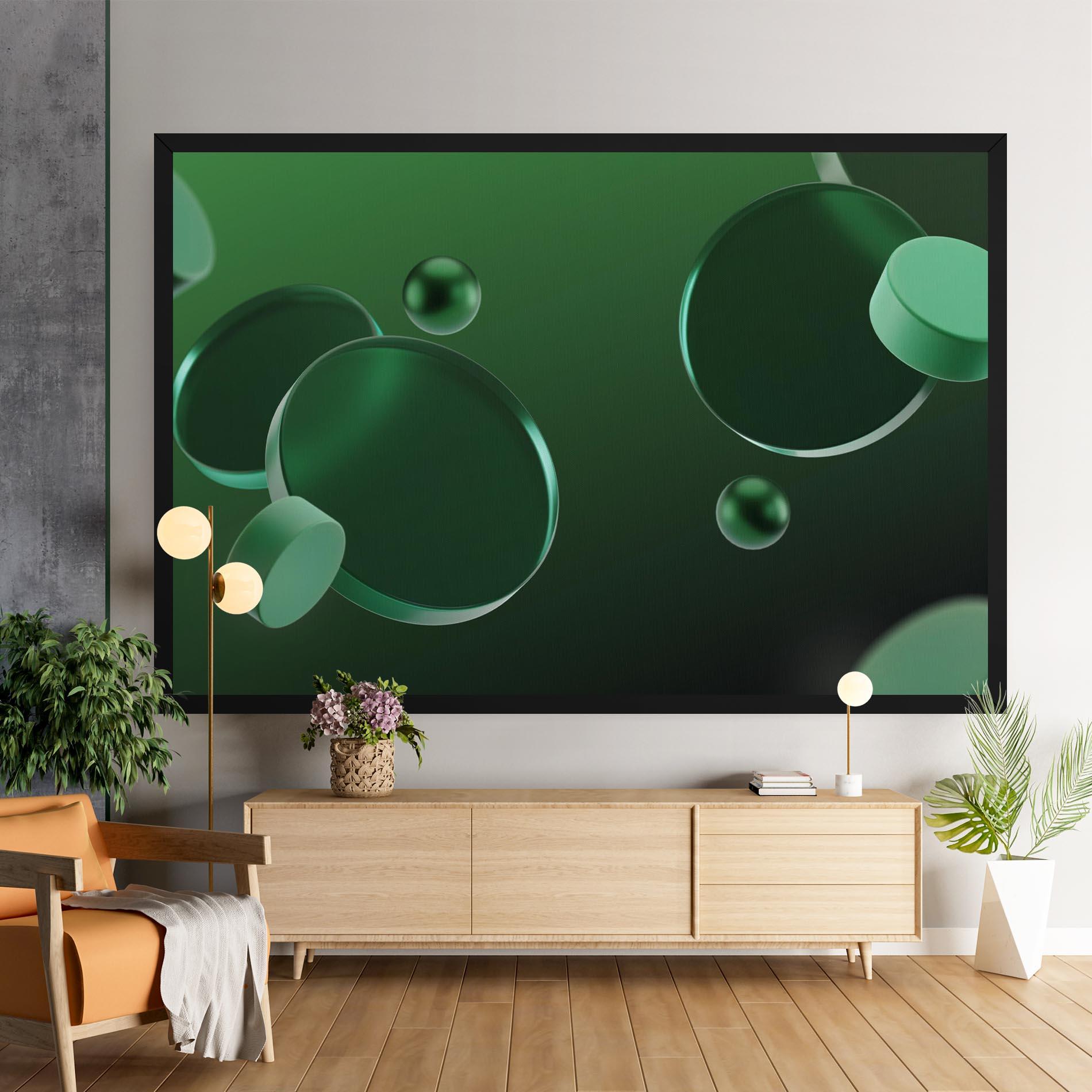 Obraz na Płótnie Green Circle Floating mockup 9