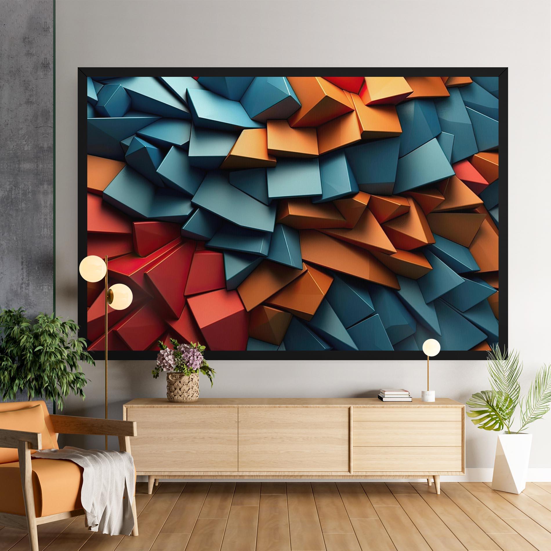 Obraz na Płótnie Multicolor Triangle mockup 9