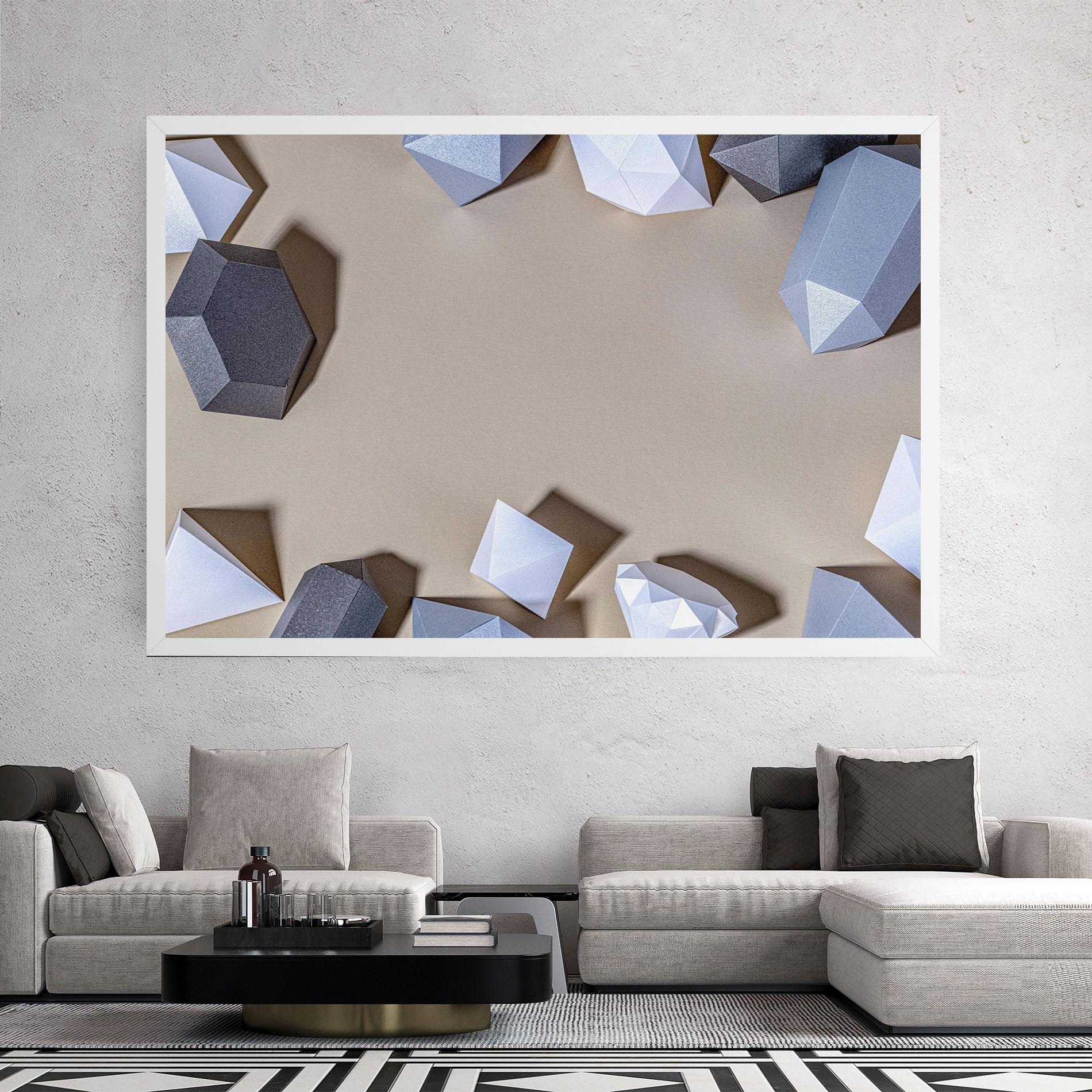 Obraz na Płótnie Geometric 3d Shapes mockup 2