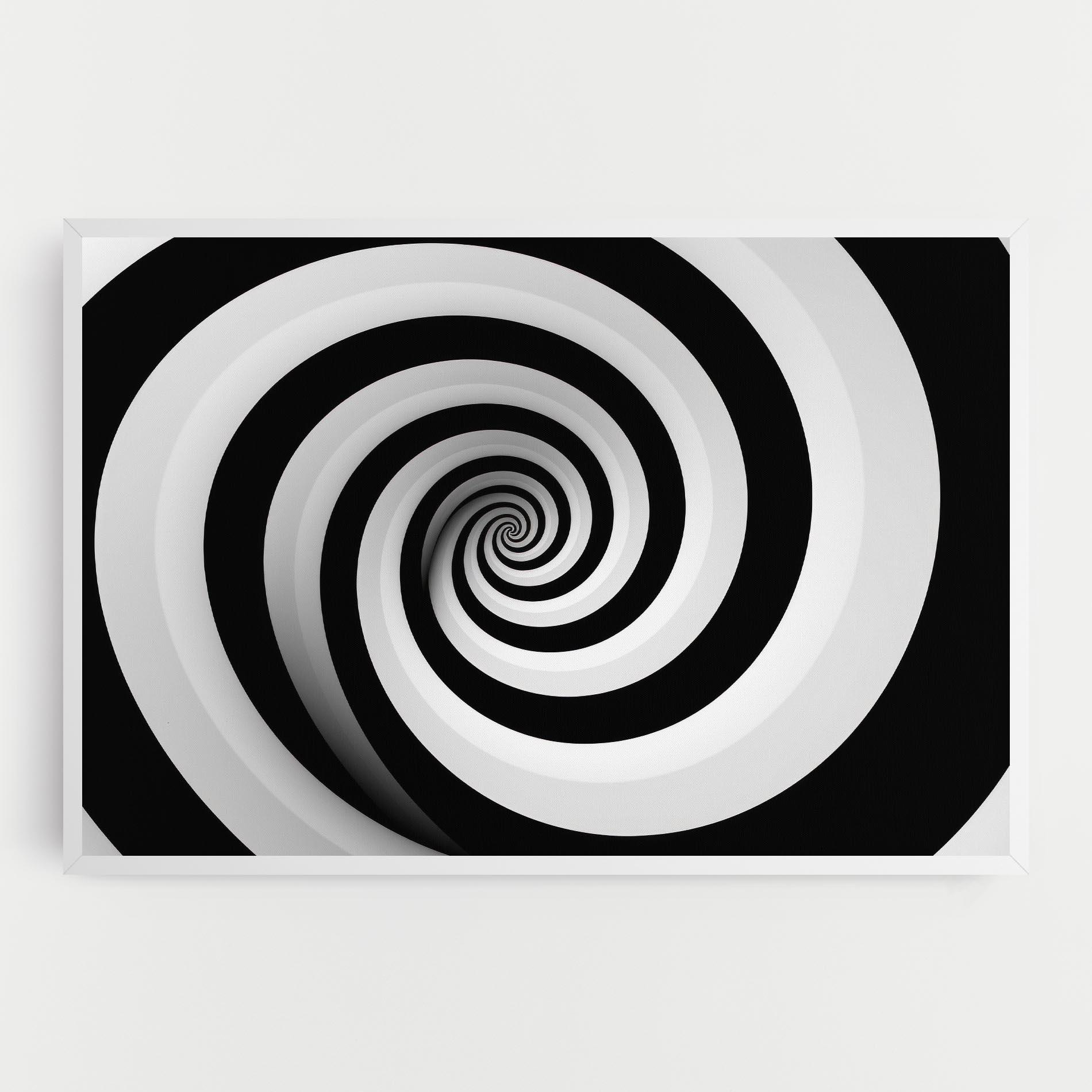Obraz na Płótnie Black White Spiral mockup 0