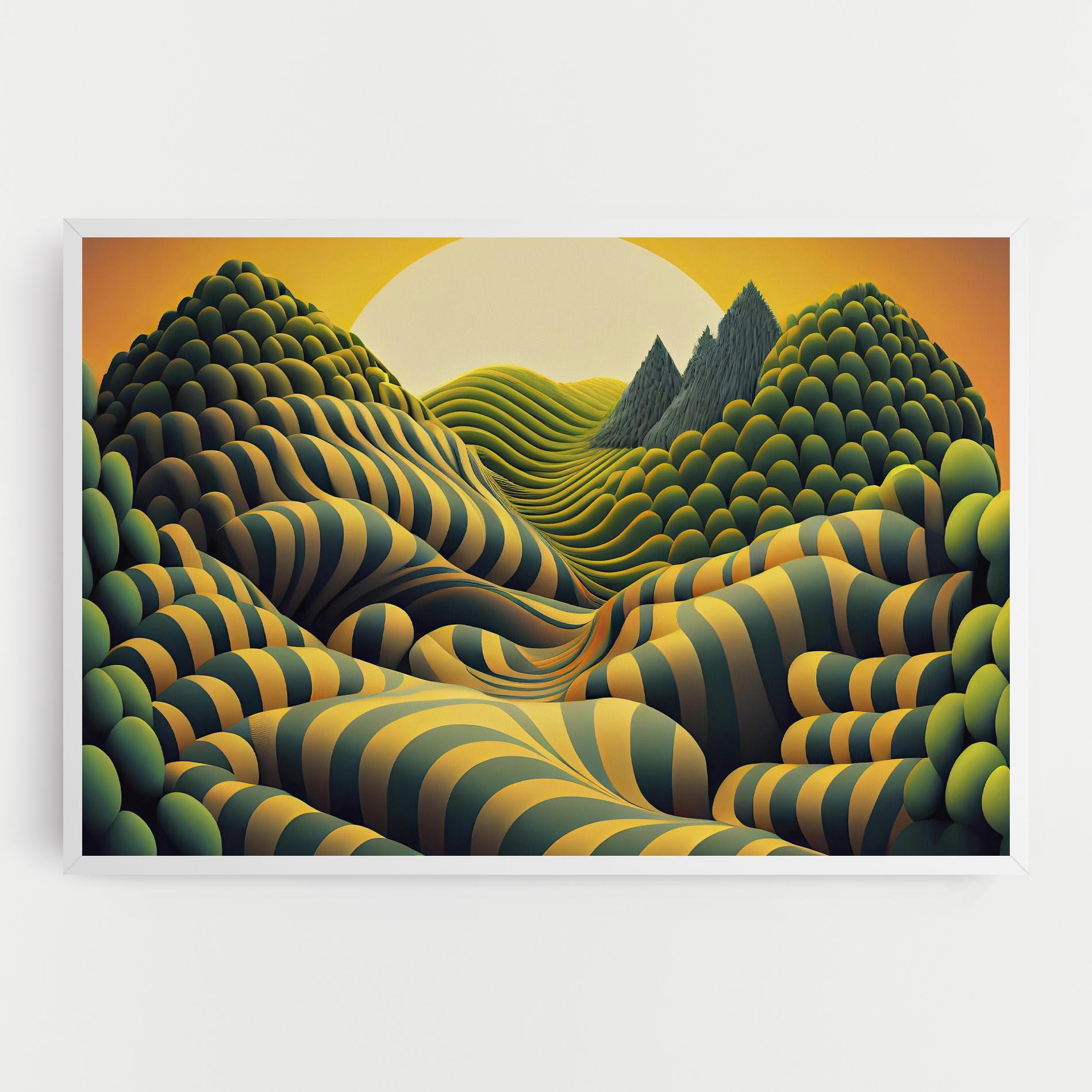 Obraz na Płótnie Green Yellow View mockup 0