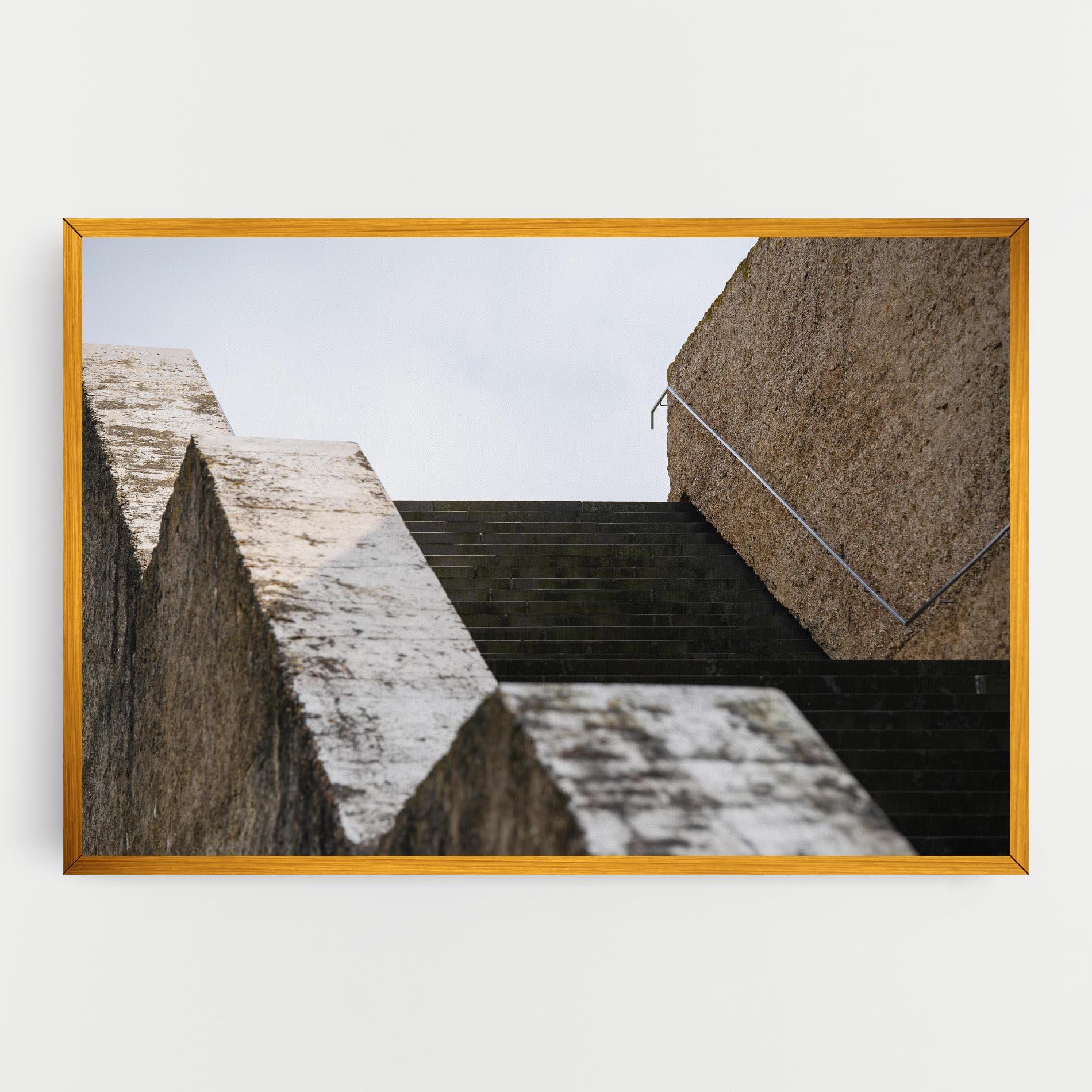 Obraz na Płótnie Black Stairs mockup 0