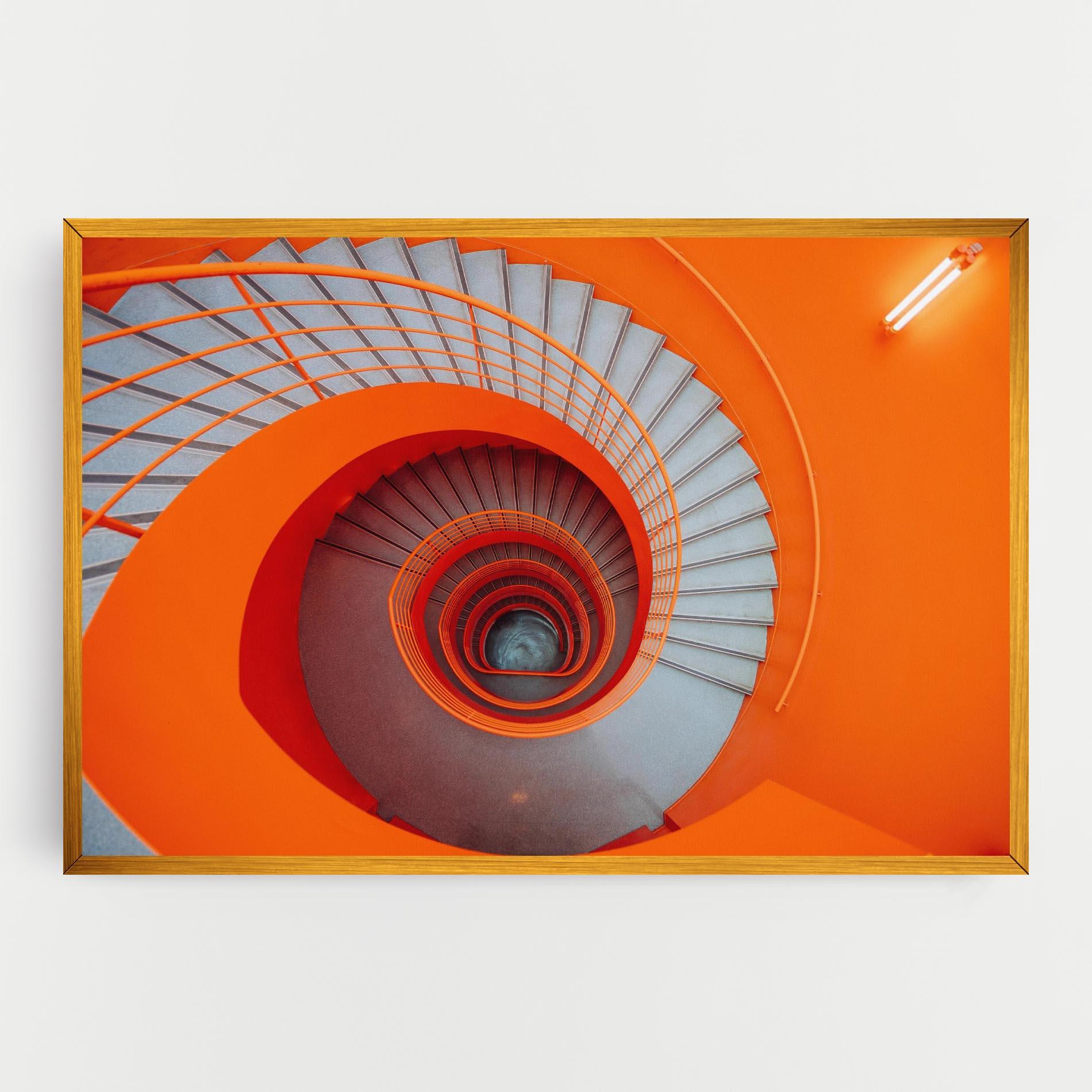 Obraz na Płótnie Grey Orange Stairs mockup 0