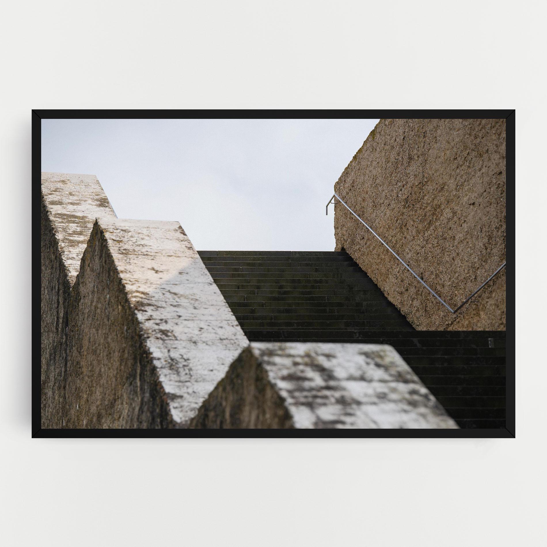 Obraz na Płótnie Black Stairs mockup 0