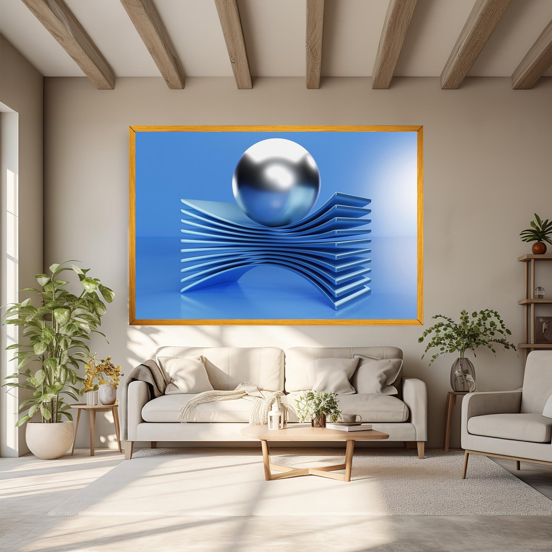 Obraz na Płótnie Silver Ball mockup 6