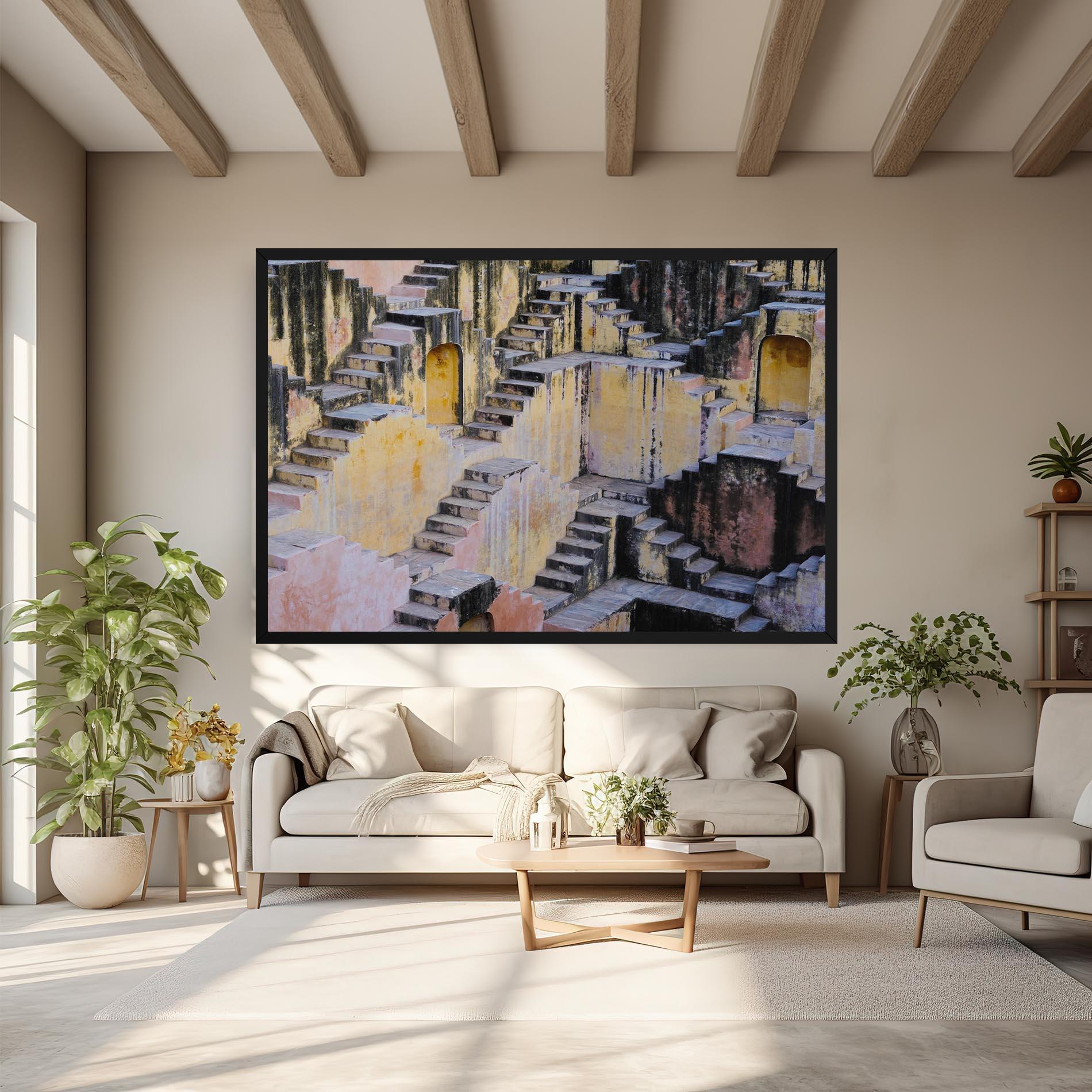 Obraz na Płótnie Old Yellow Stairs mockup 6