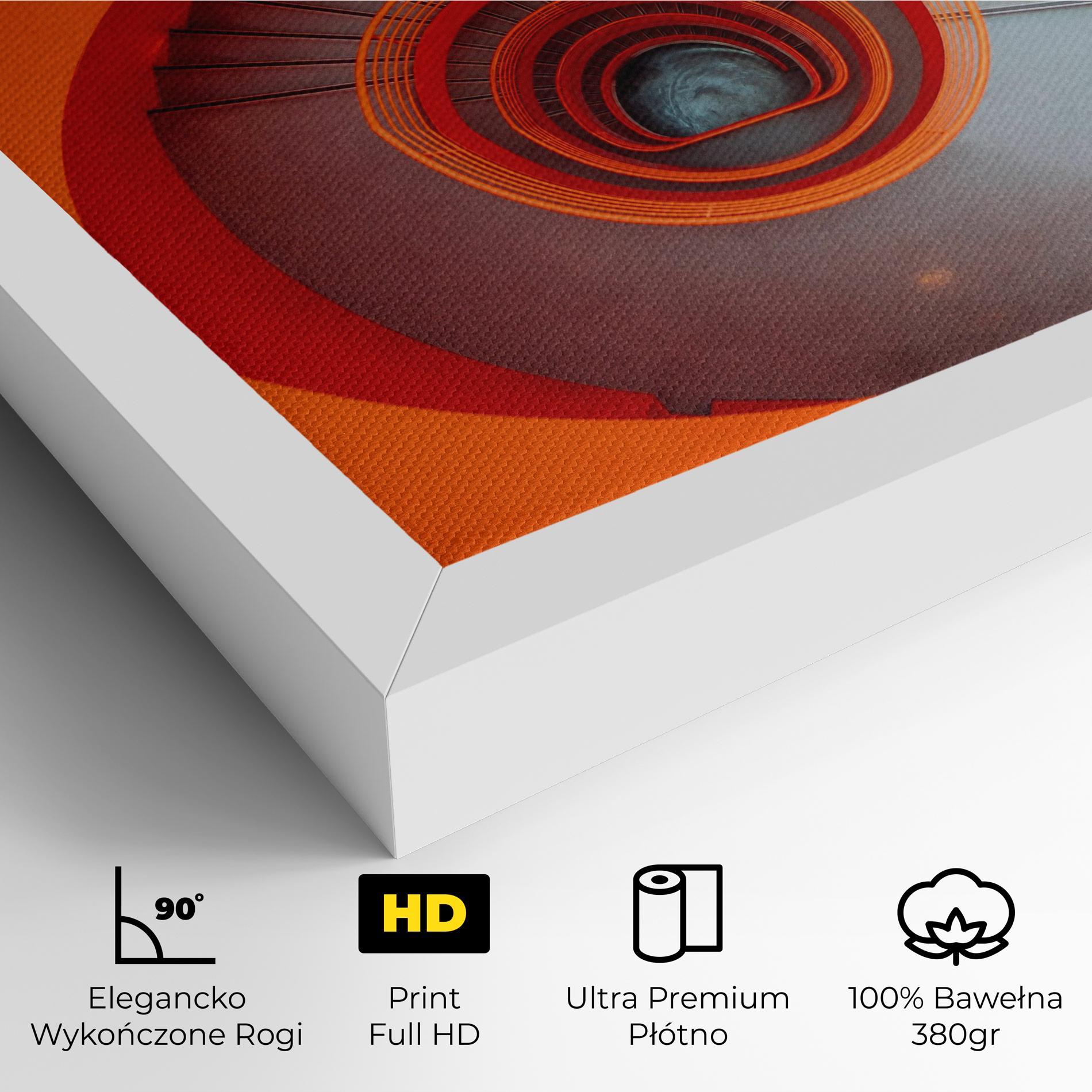 Obraz na Płótnie Grey Orange Stairs mockup 4