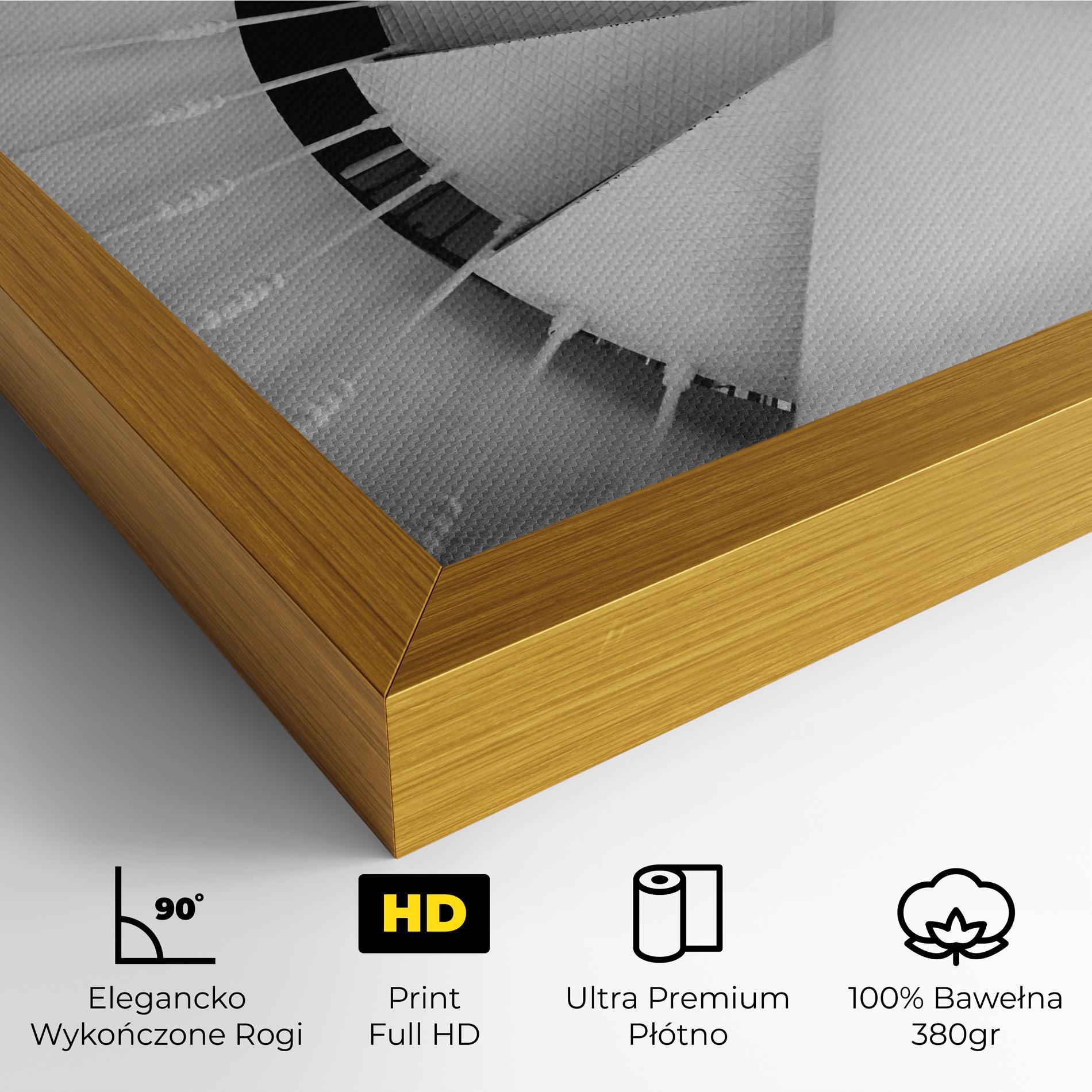 Obraz na Płótnie Black Circle Stairs mockup 4
