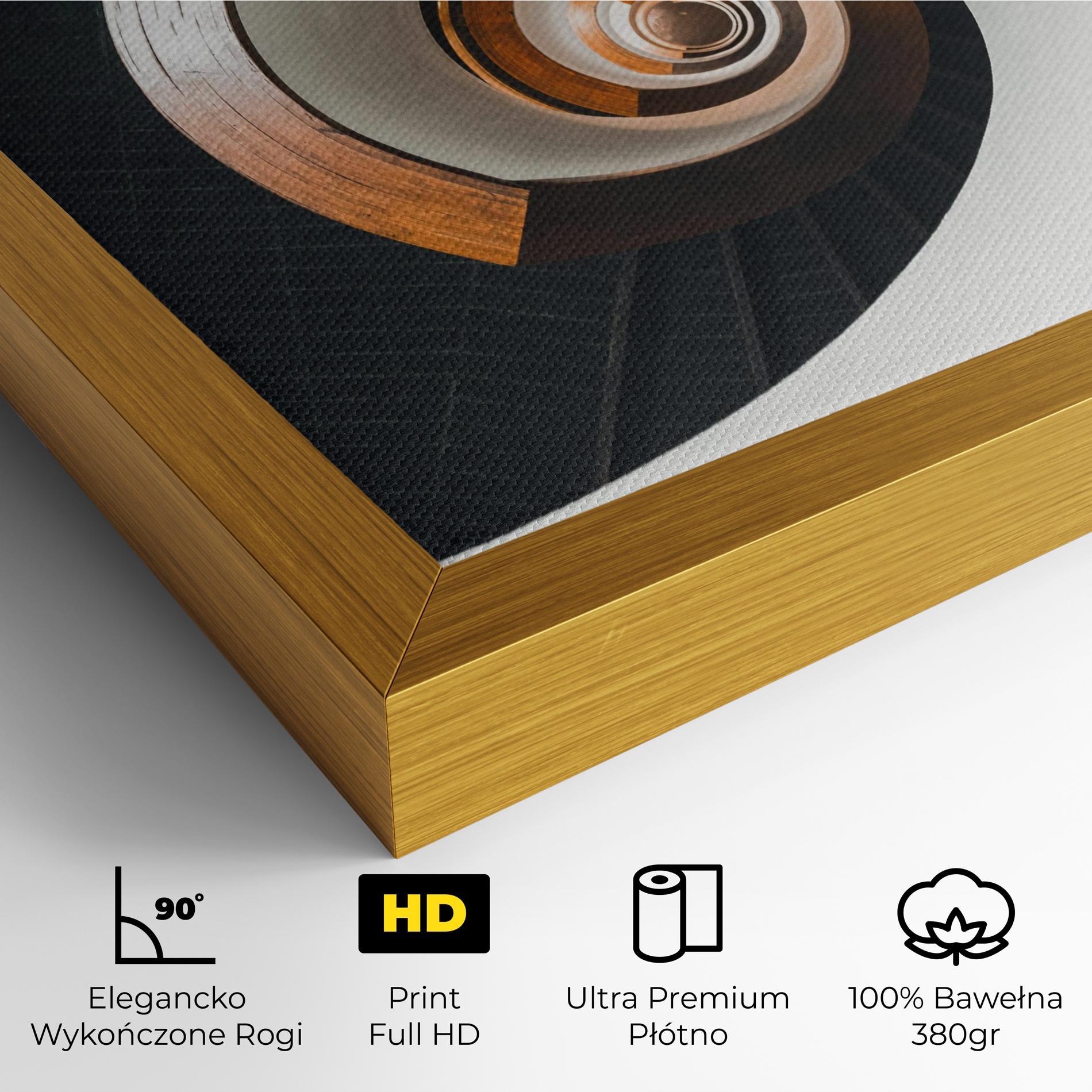 Obraz na Płótnie Black Spiral Stairs mockup 4