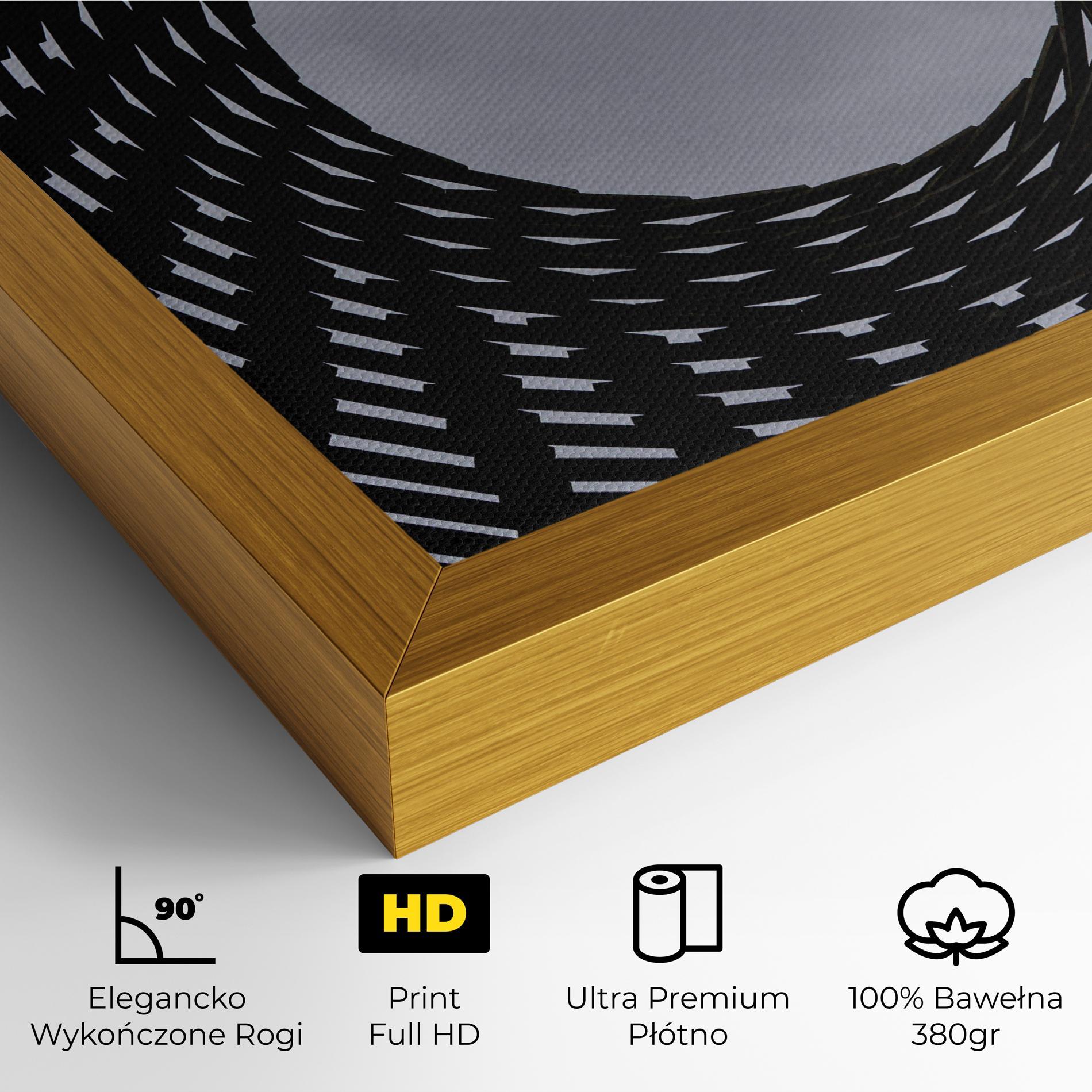 Obraz na Płótnie Grey Circle Lines mockup 4