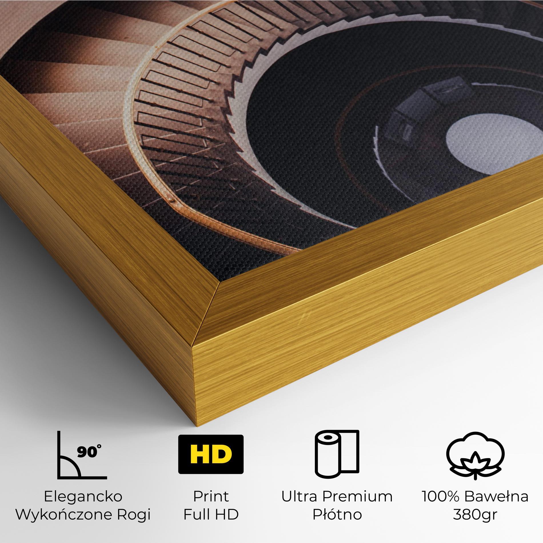 Obraz na Płótnie Grey Stairs Spiral mockup 4