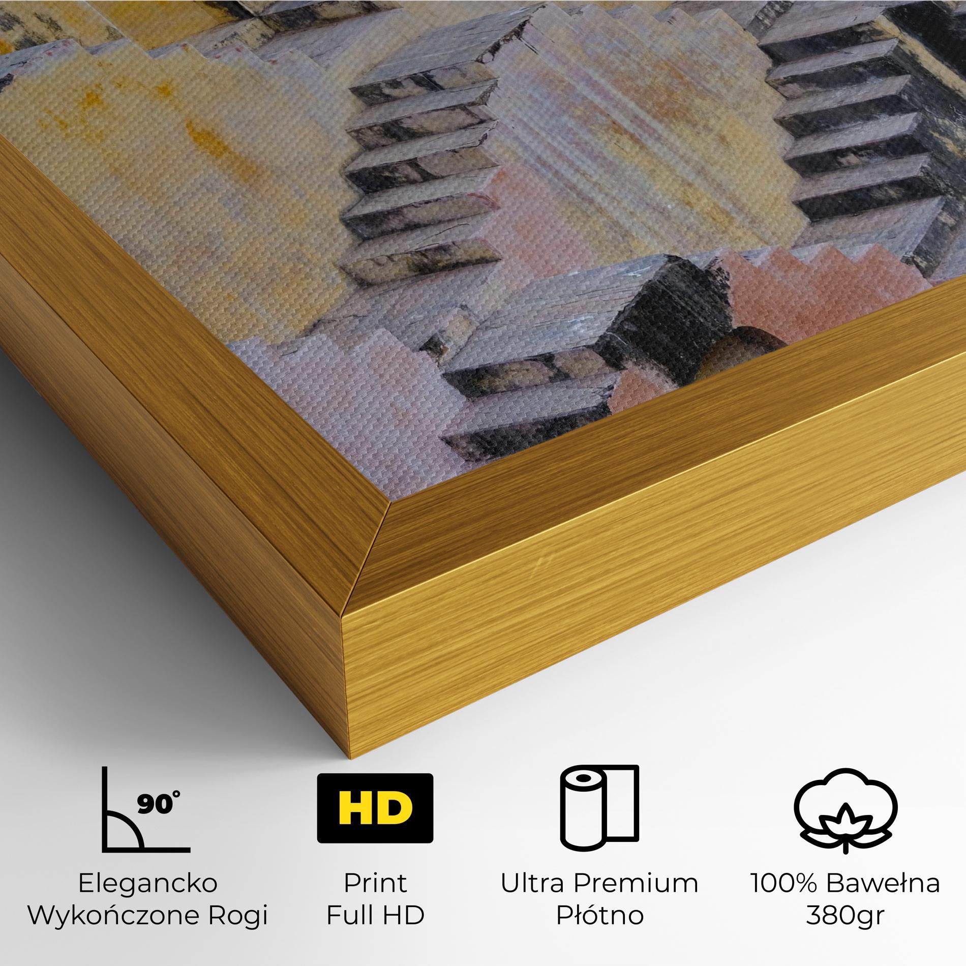 Obraz na Płótnie Old Yellow Stairs mockup 4