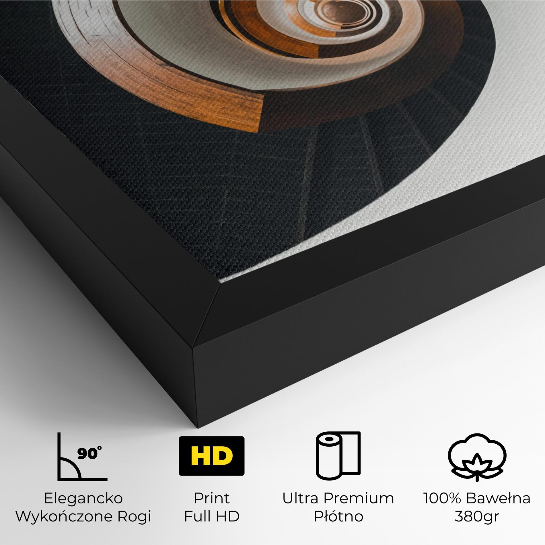 Obraz na Płótnie Black Spiral Stairs mockup 4