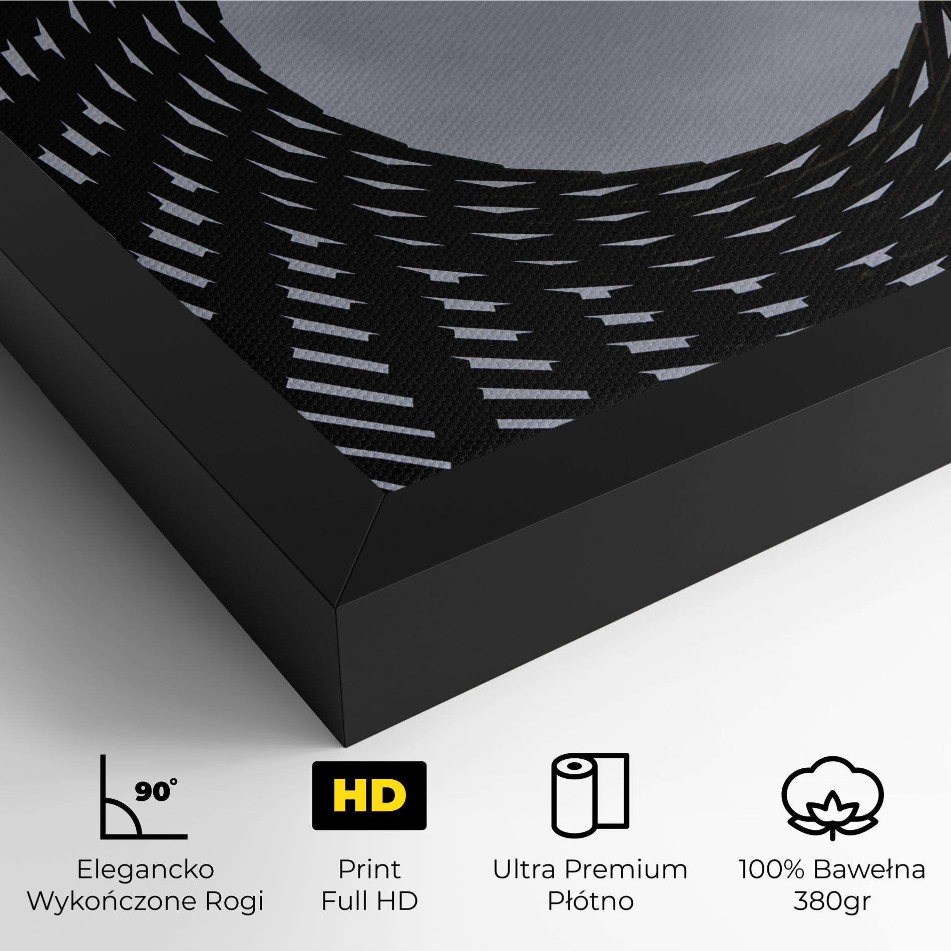 Obraz na Płótnie Grey Circle Lines mockup 4