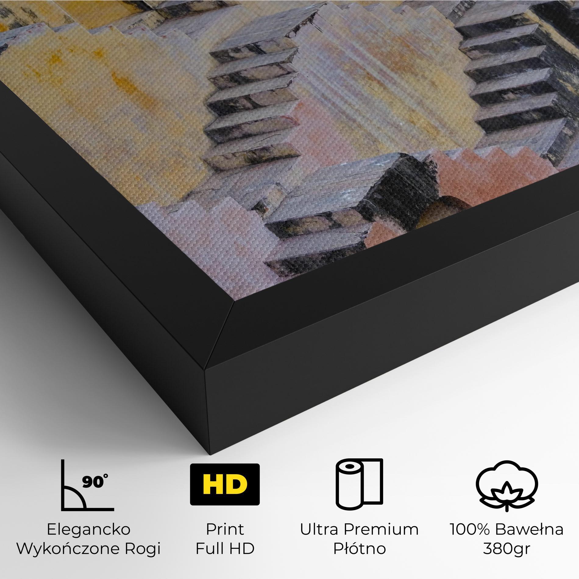 Obraz na Płótnie Old Yellow Stairs mockup 4