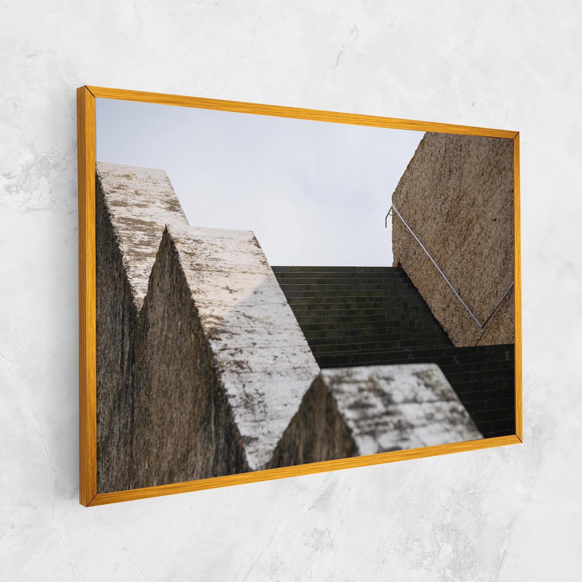 Obraz na Płótnie Black Stairs mockup 1