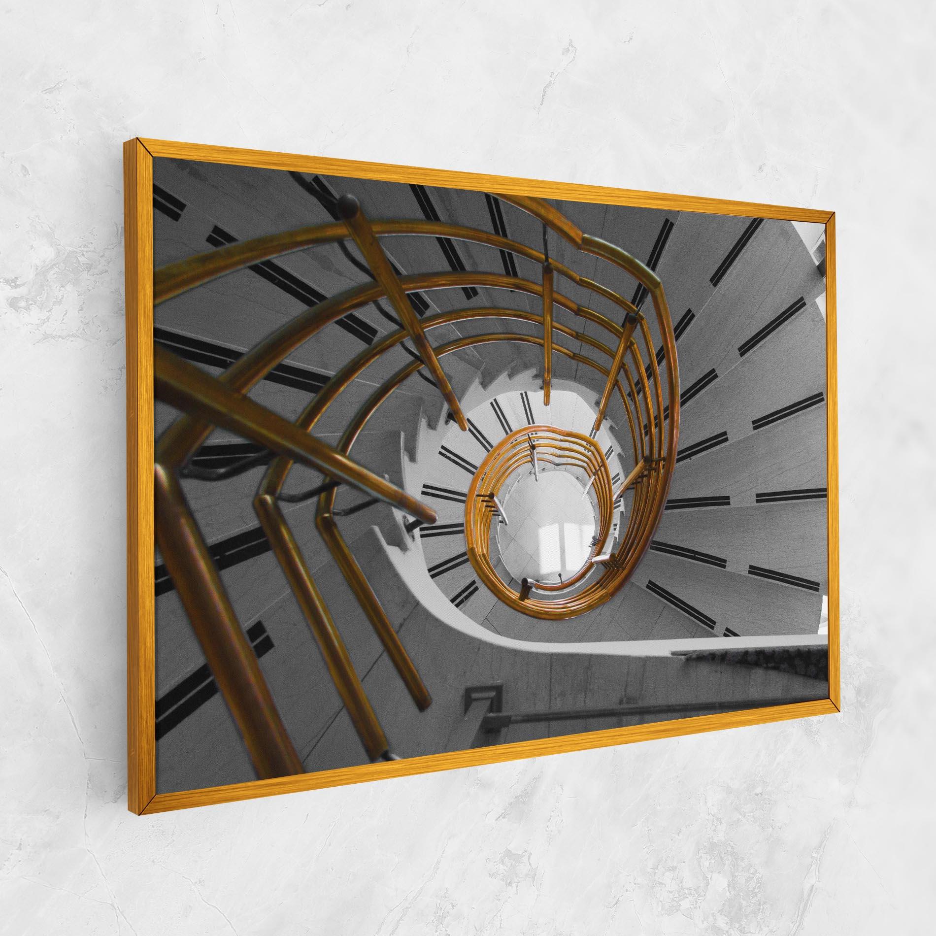Obraz na Płótnie Gold Bar Stairs mockup 1