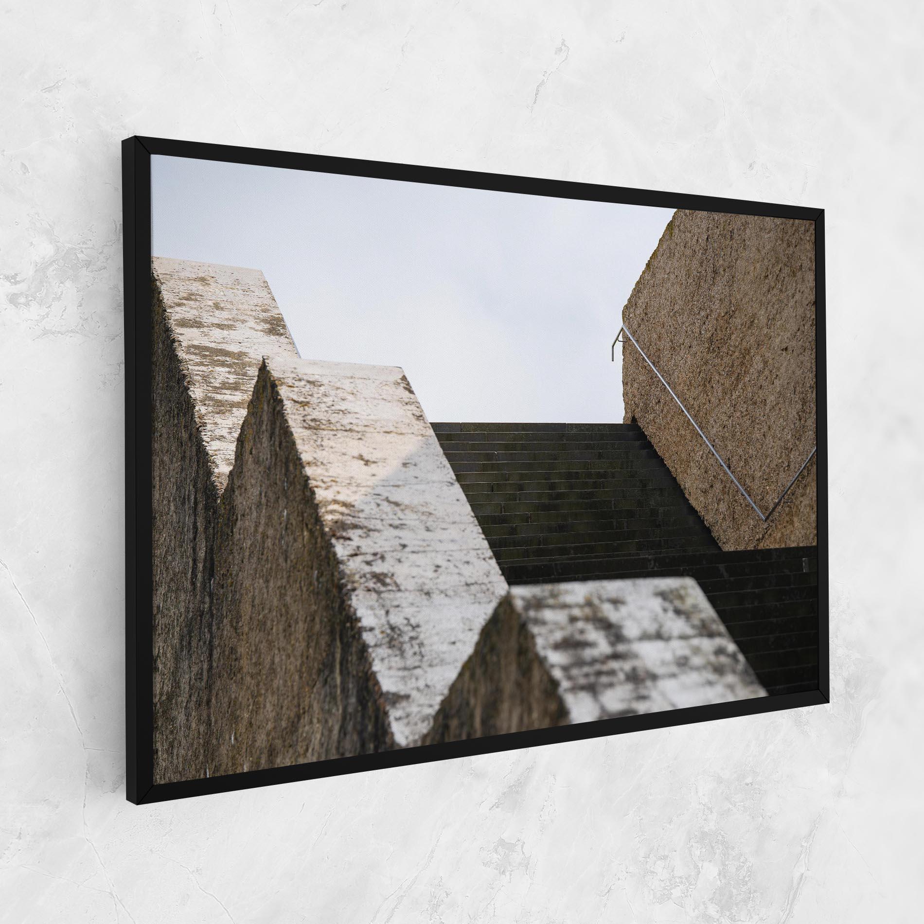 Obraz na Płótnie Black Stairs mockup 1