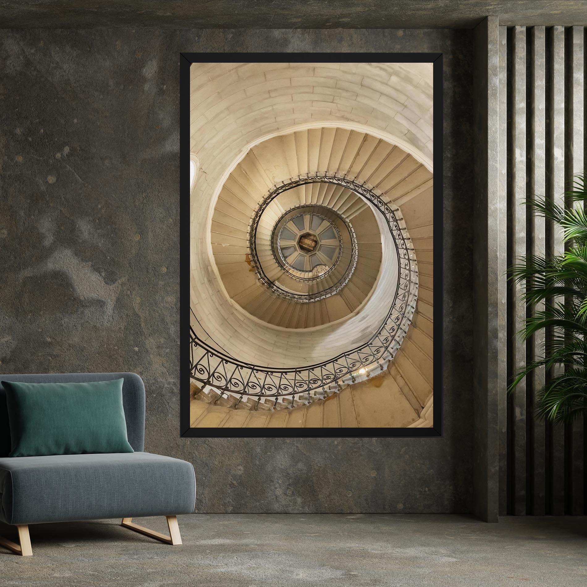 Obraz na Płótnie Cream Down Stairs mockup 7