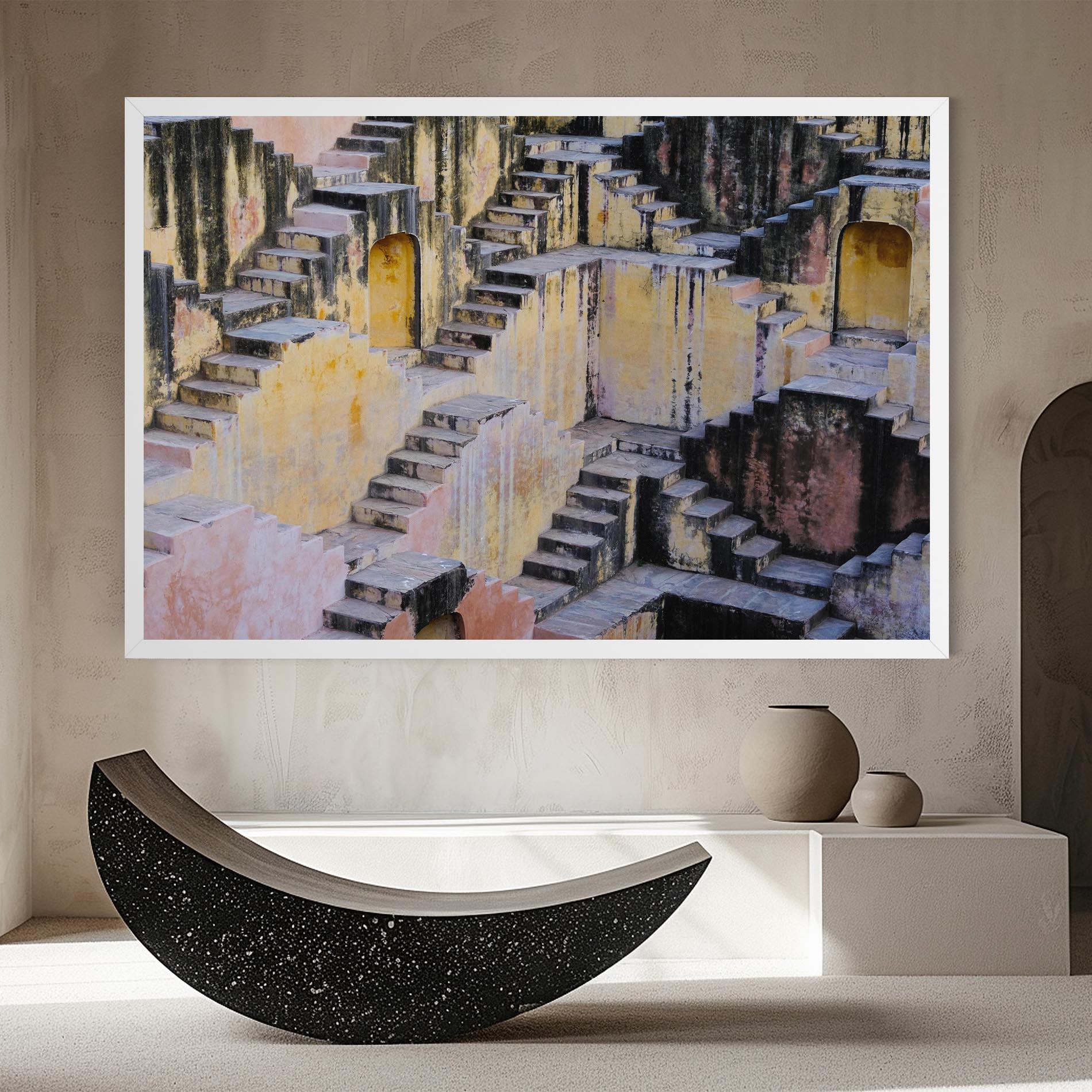 Obraz na Płótnie Old Yellow Stairs mockup 8