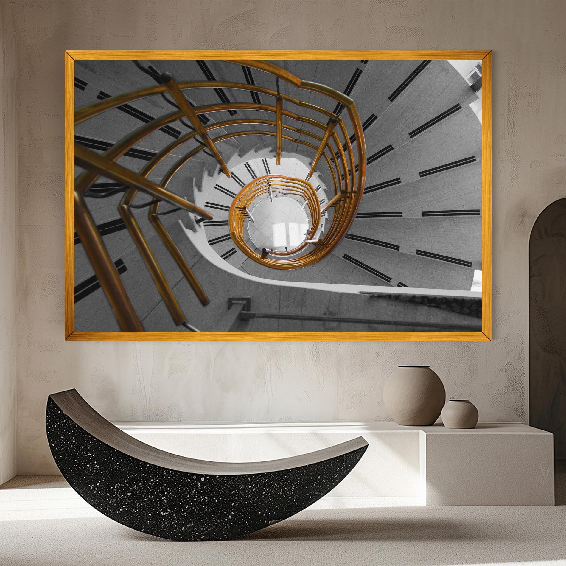 Obraz na Płótnie Gold Bar Stairs mockup 8