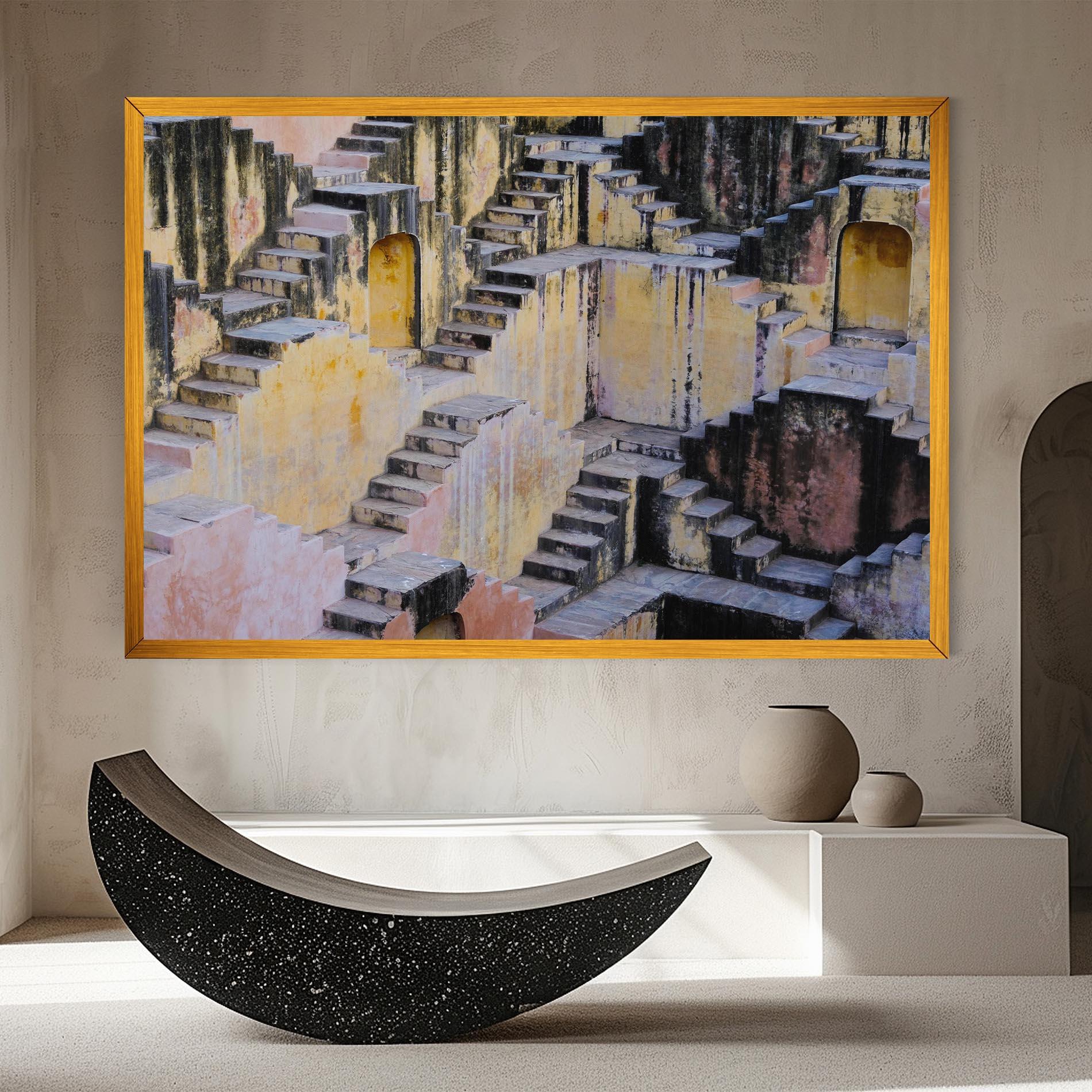 Obraz na Płótnie Old Yellow Stairs mockup 8