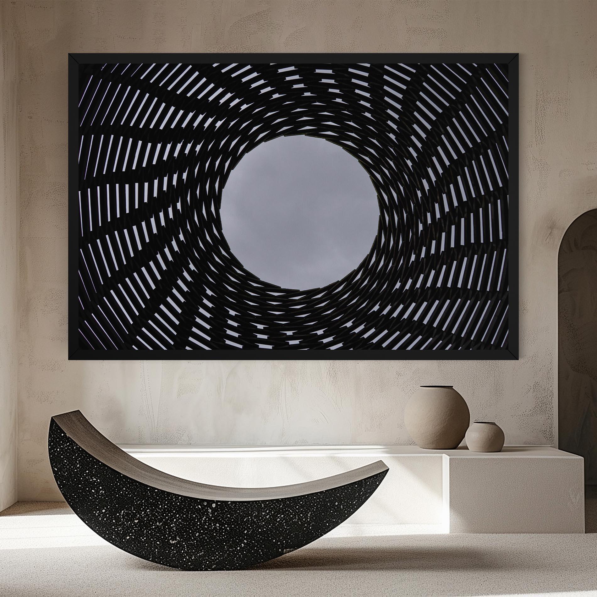 Obraz na Płótnie Grey Circle Lines mockup 8