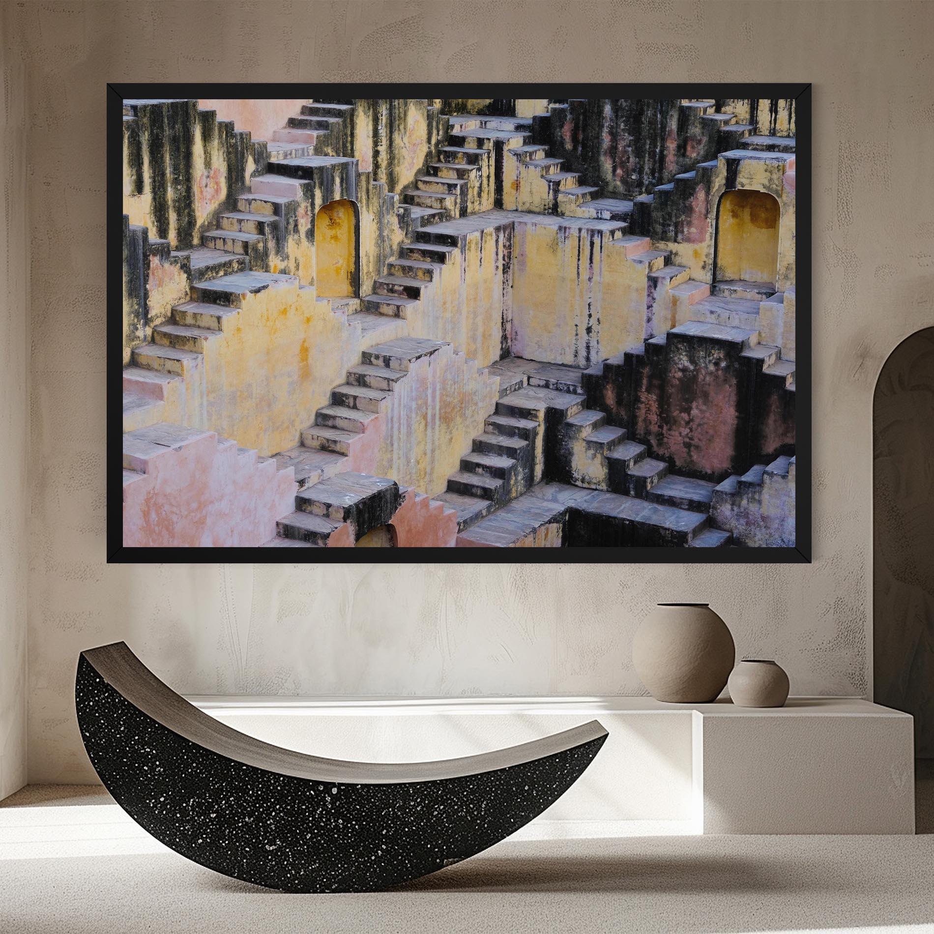 Obraz na Płótnie Old Yellow Stairs mockup 8