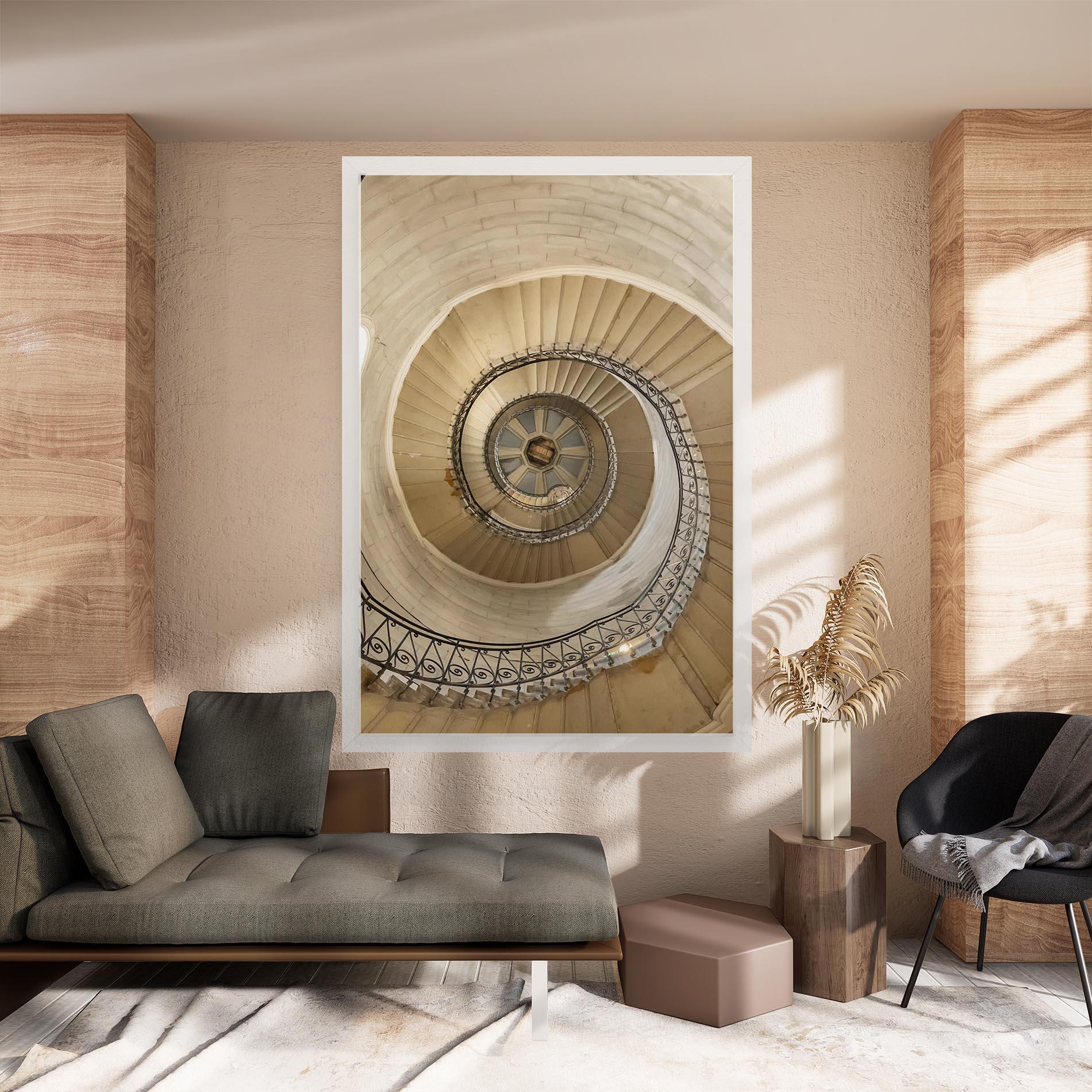 Obraz na Płótnie Cream Down Stairs mockup 8