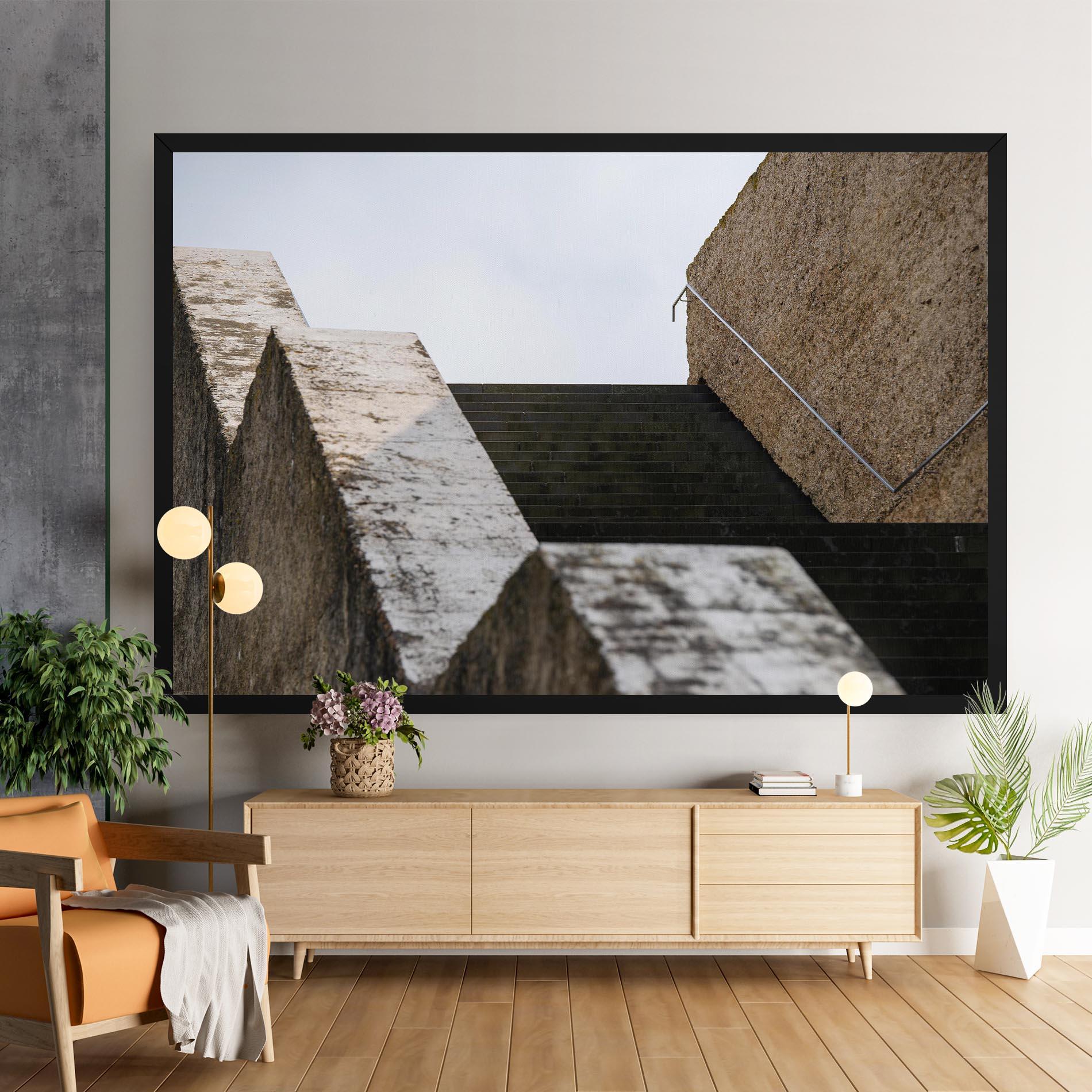 Obraz na Płótnie Black Stairs mockup 9