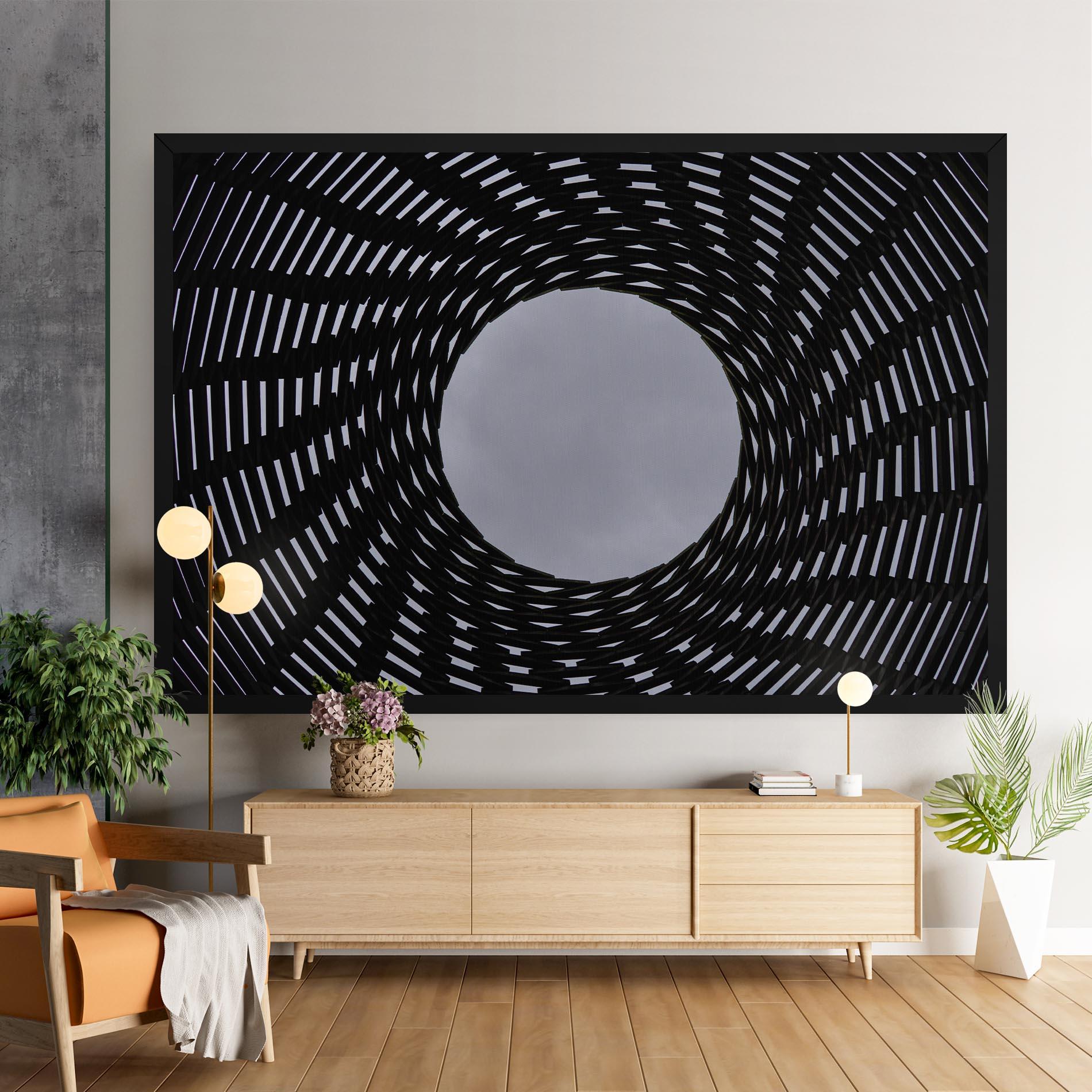 Obraz na Płótnie Grey Circle Lines mockup 9