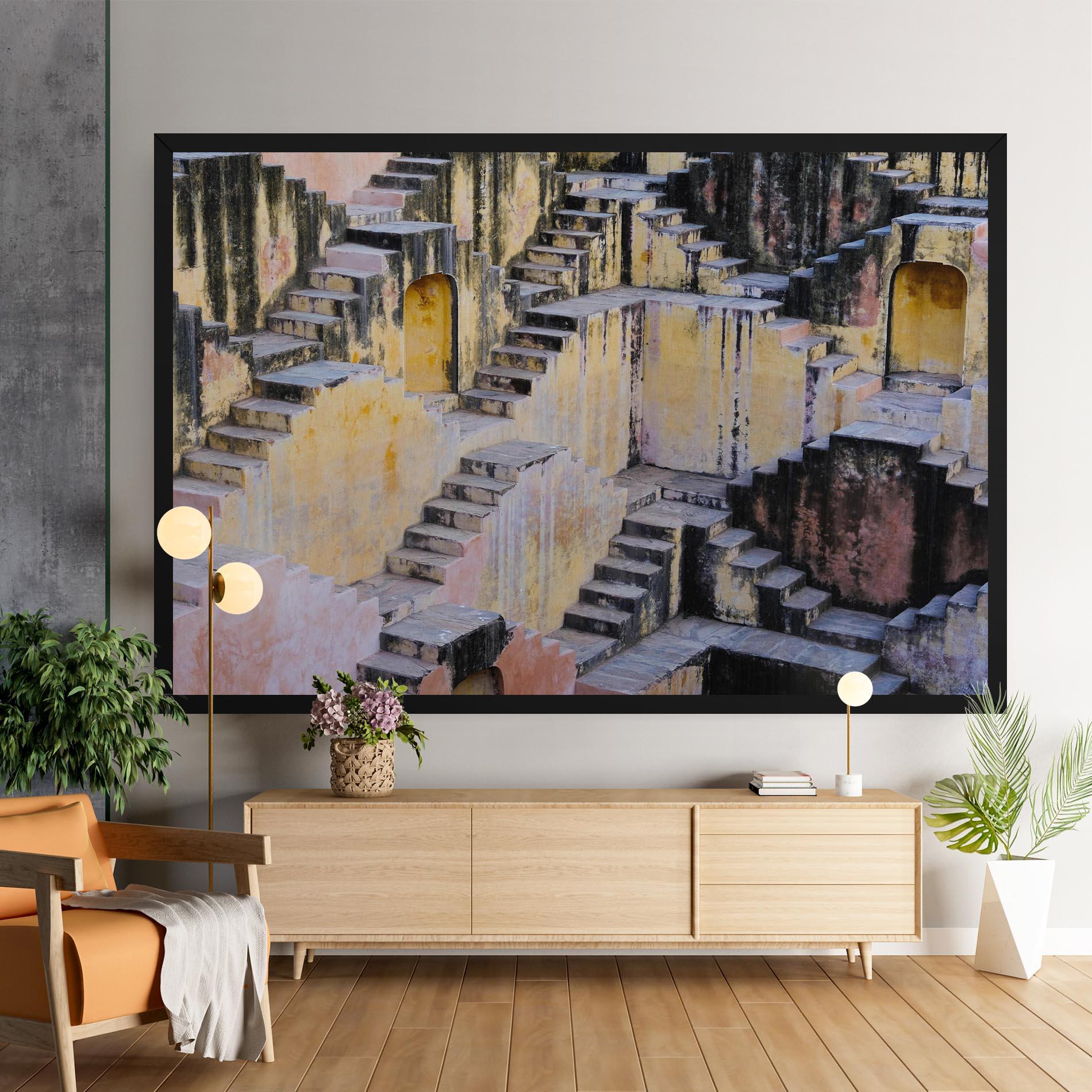 Obraz na Płótnie Old Yellow Stairs mockup 9