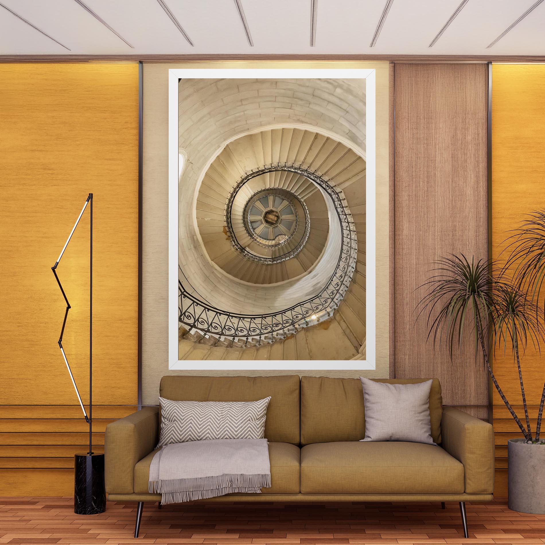 Obraz na Płótnie Cream Down Stairs mockup 9