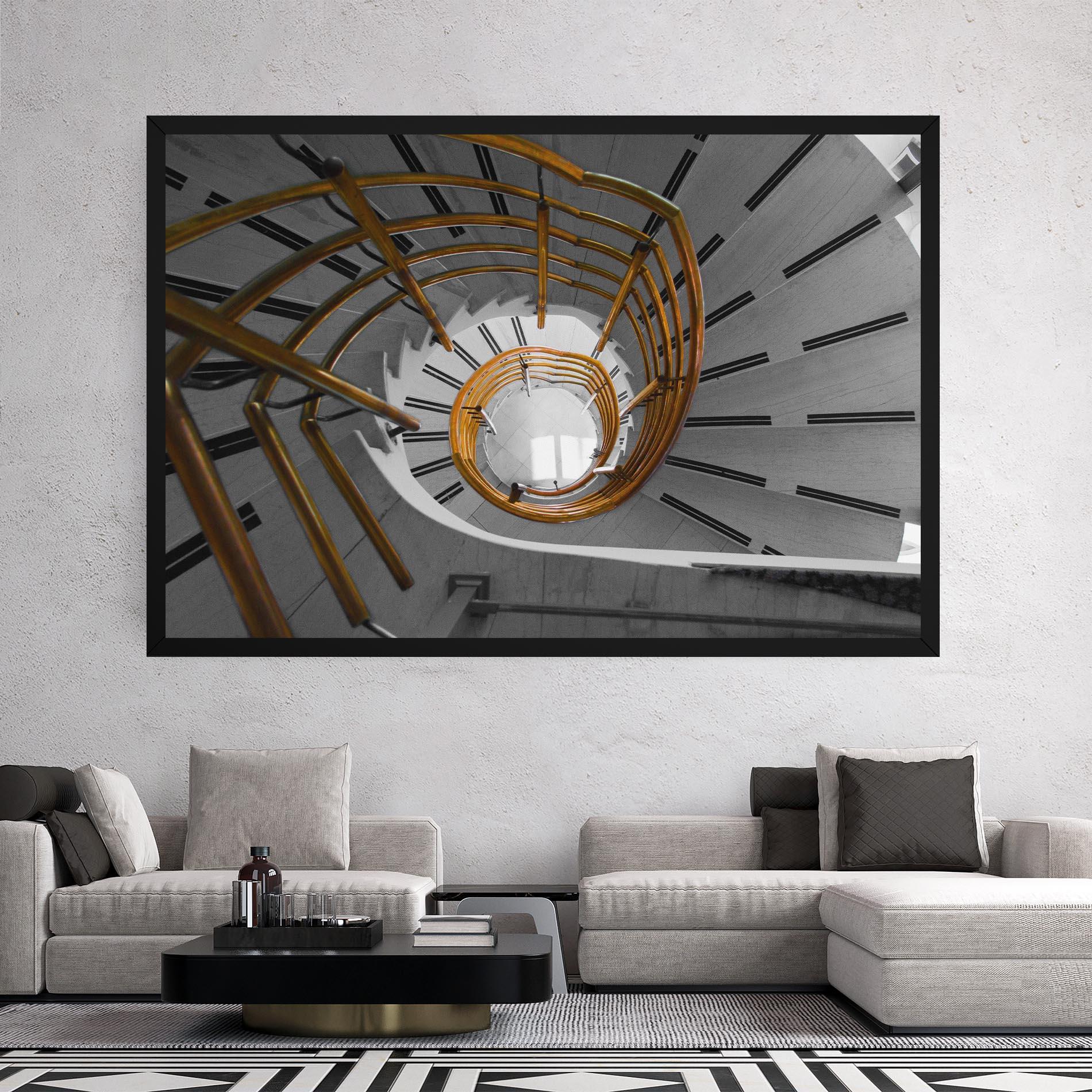 Obraz na Płótnie Gold Bar Stairs mockup 2