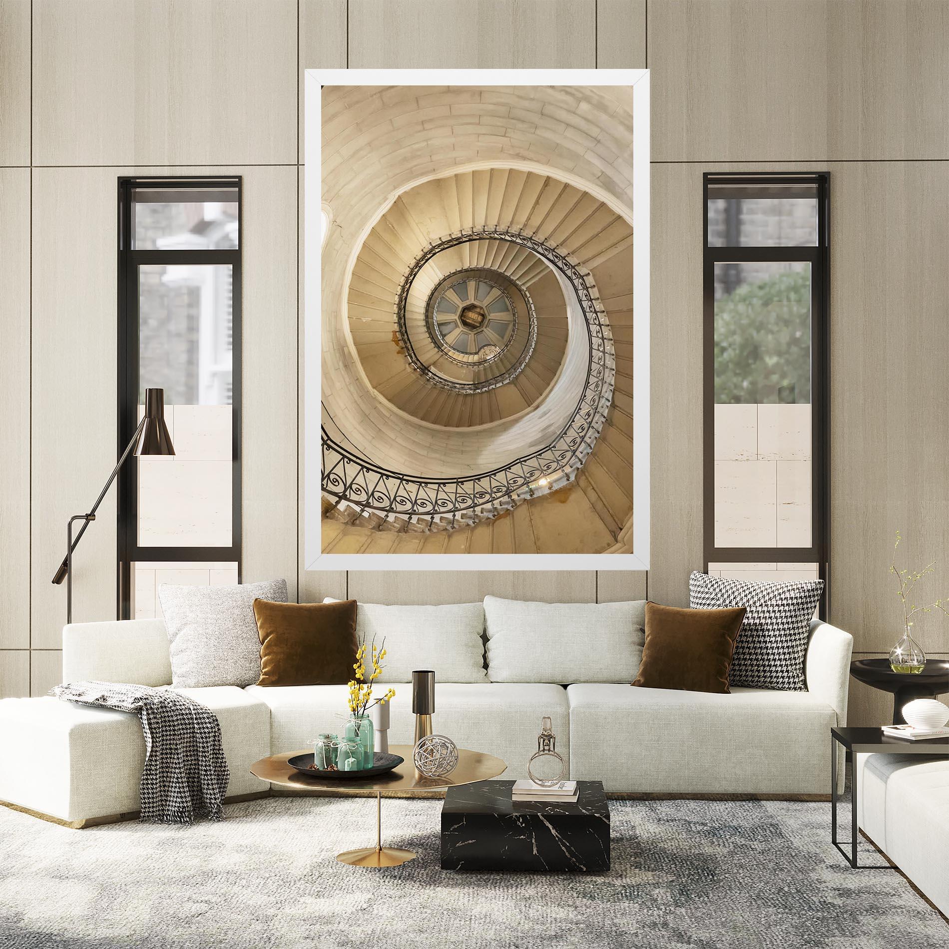 Obraz na Płótnie Cream Down Stairs mockup 2