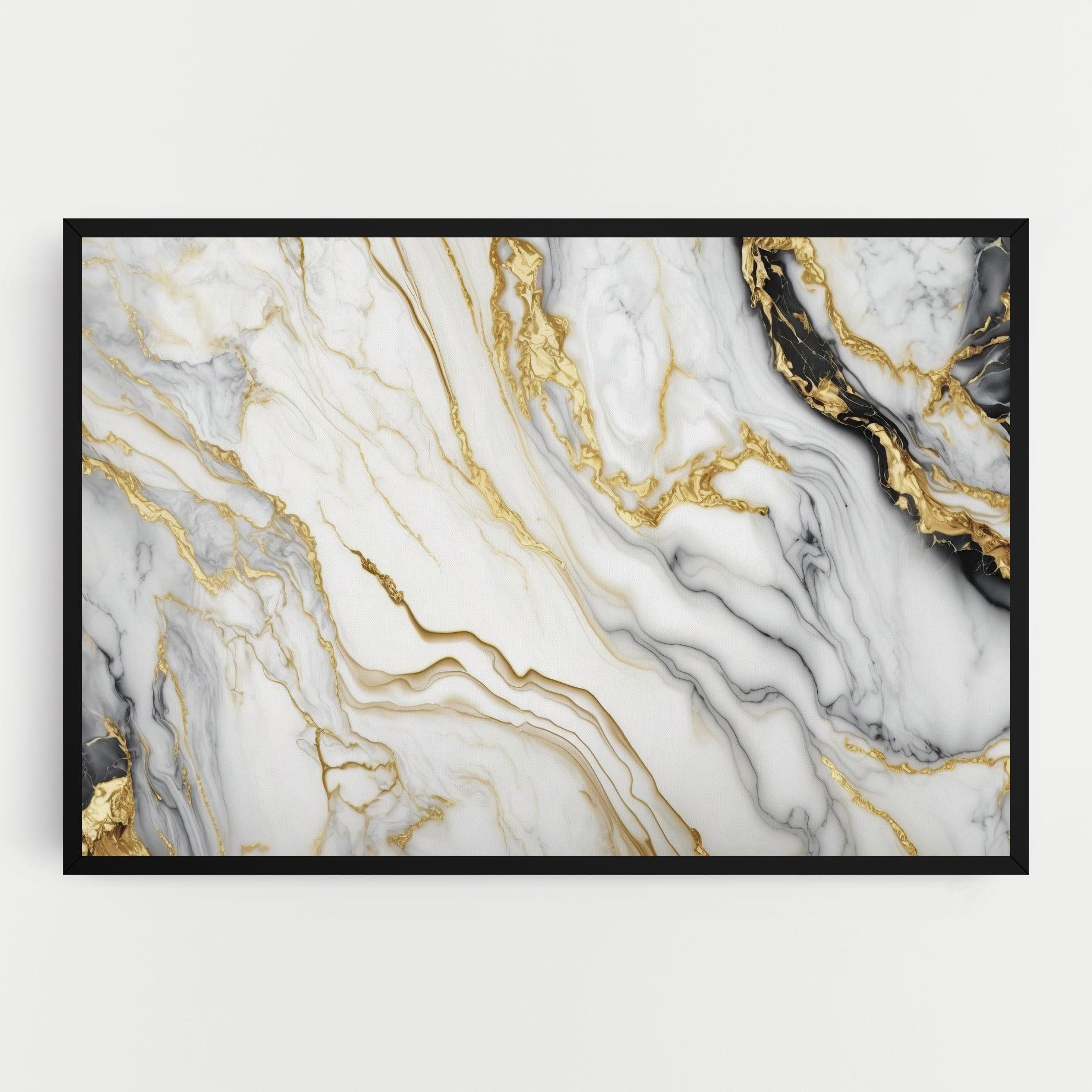 Obraz na Płótnie White Golden Marble mockup 0