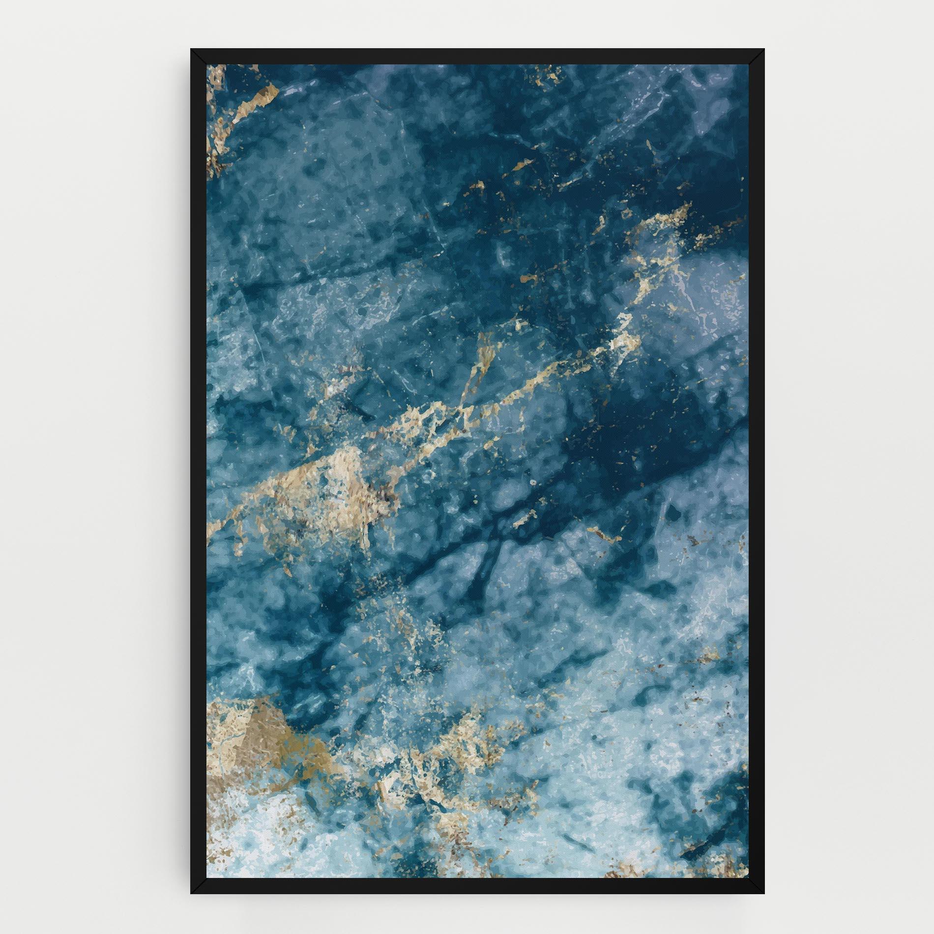 Obraz na Płótnie Blue Water Marble mockup 0